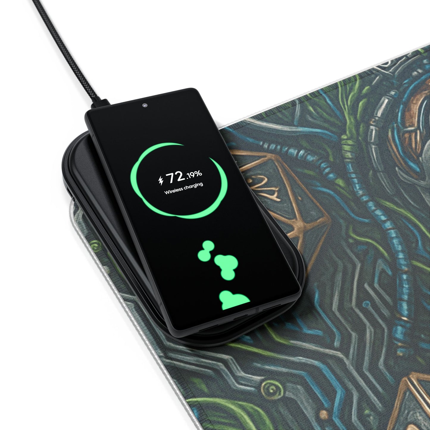 LED Gaming Mouse Pad - Futuristic Design with Wireless Charging, Desk Decor, Gamer Accessories, Gaming Setup, Gift for Gamers, Tech [...]