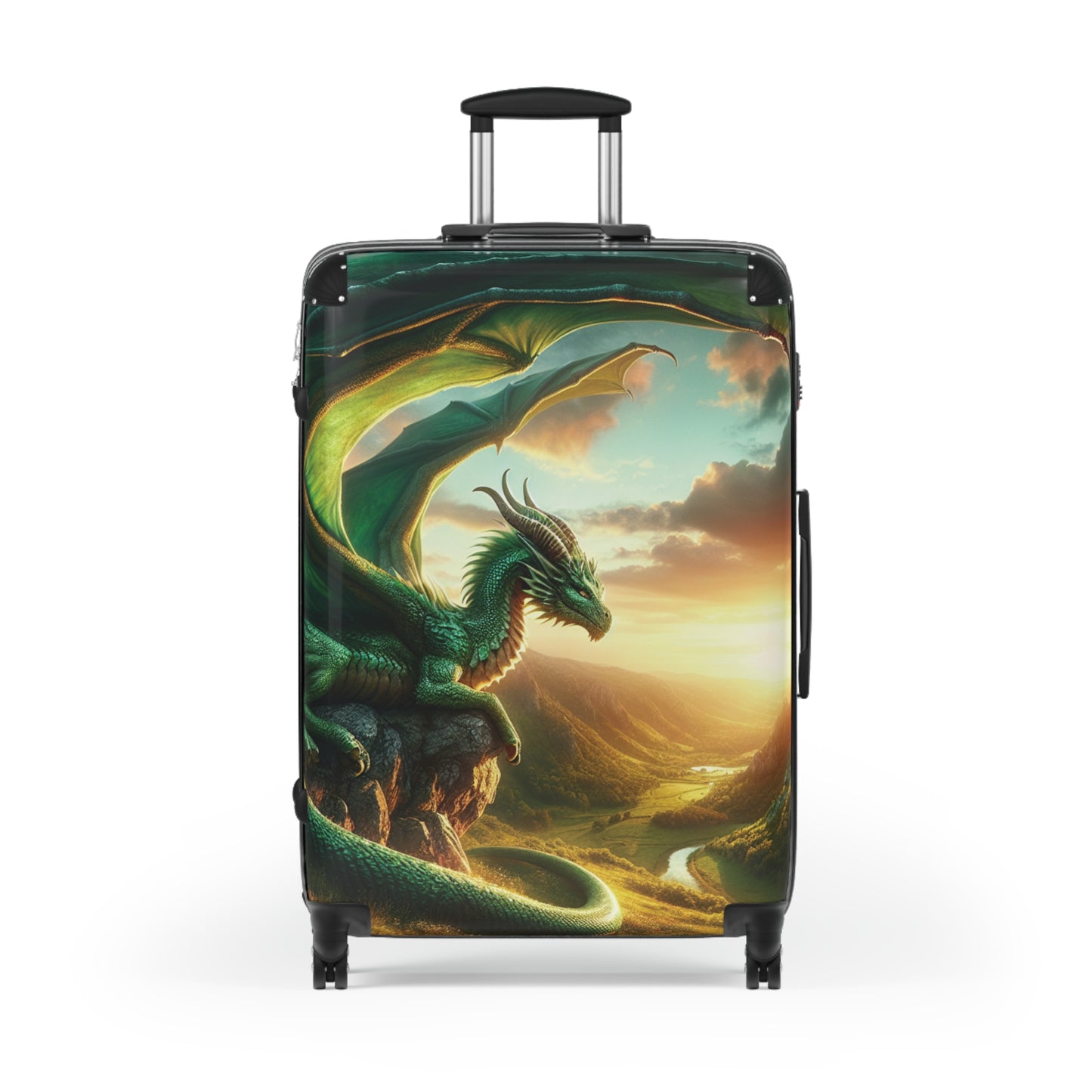 Dragon Design Suitcase – Fantasy Travel Luggage, Adventure Gear, Unique Gift for Travelers, Fantasy Art Bag, Fun Travel Accessory