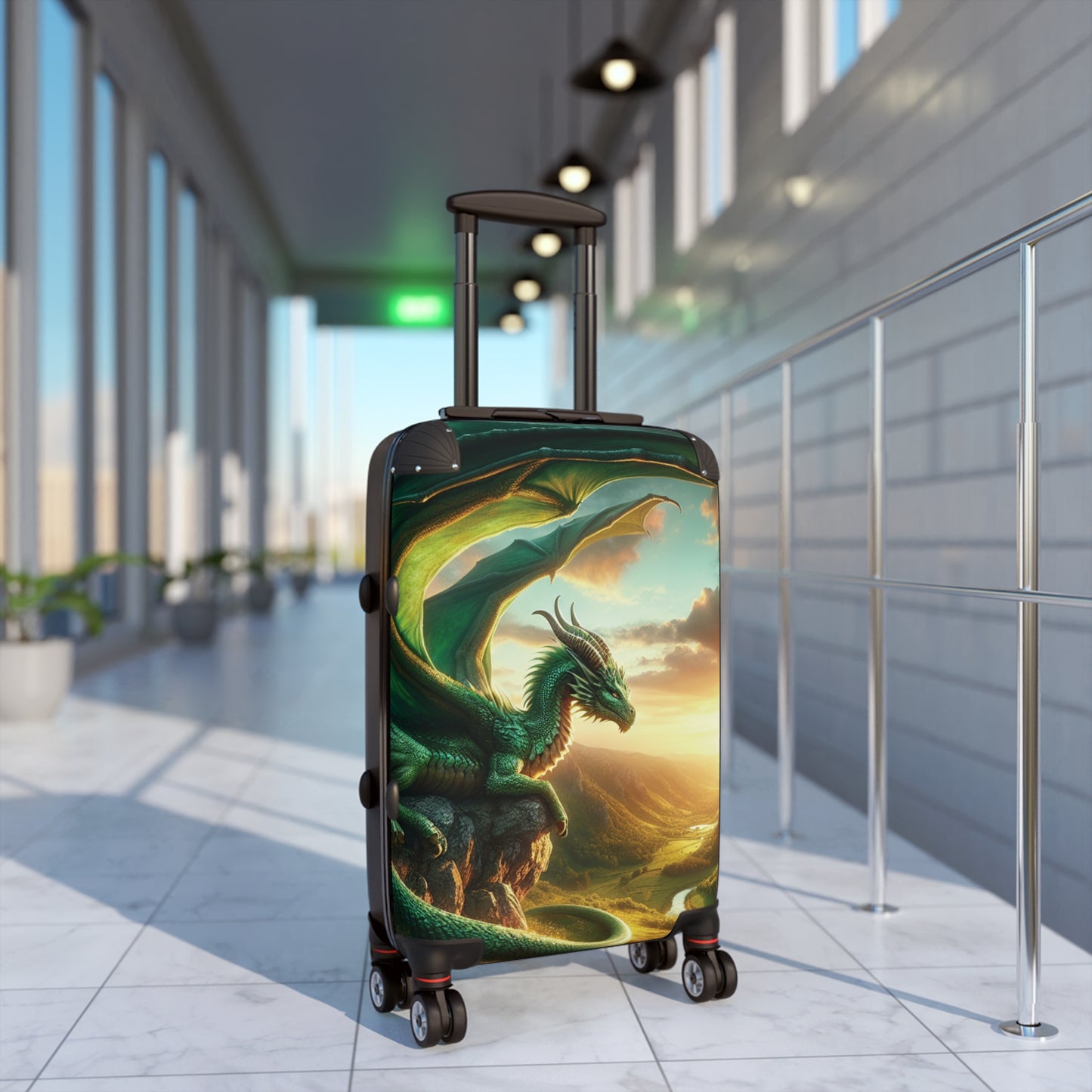 Dragon Design Suitcase – Fantasy Travel Luggage, Adventure Gear, Unique Gift for Travelers, Fantasy Art Bag, Fun Travel Accessory
