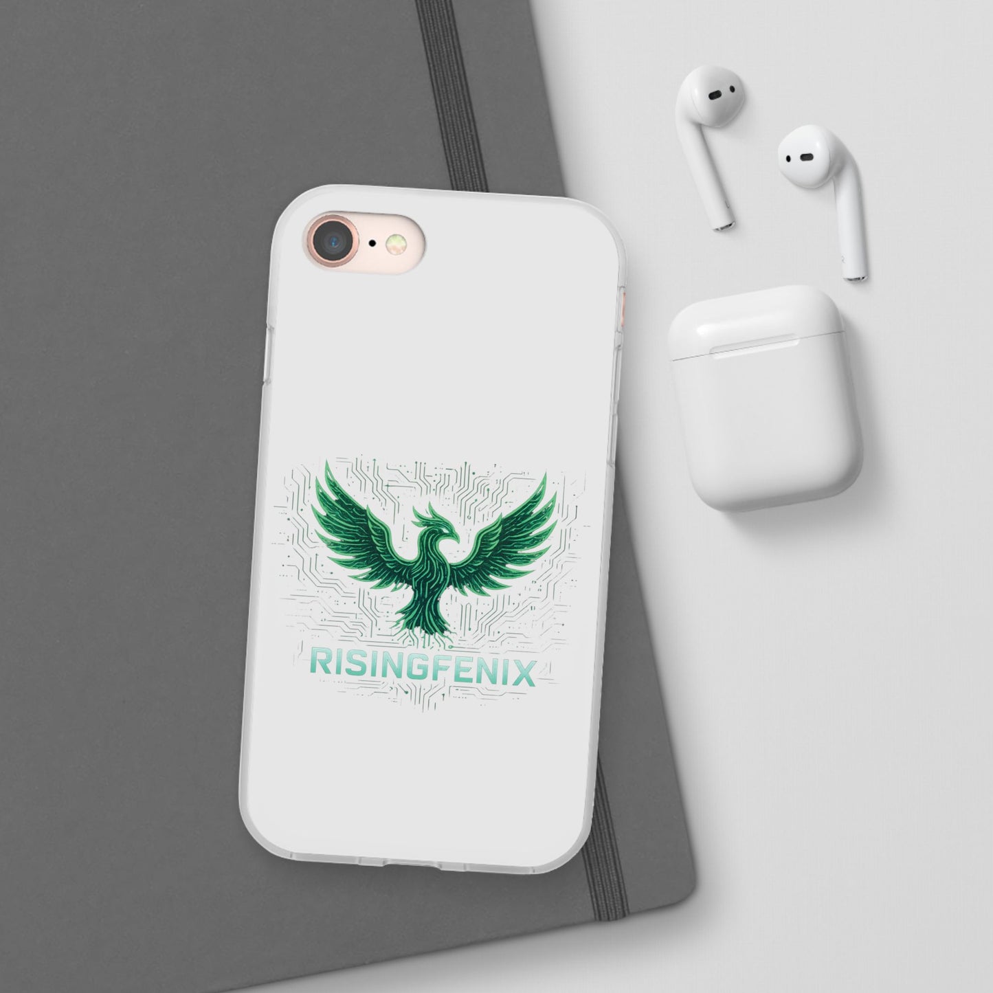 Phoenix Rising Flexi Case, Stylish Phone Cover, Trendy Tech Accessory, Gift for Tech Lovers, Unique Protector
