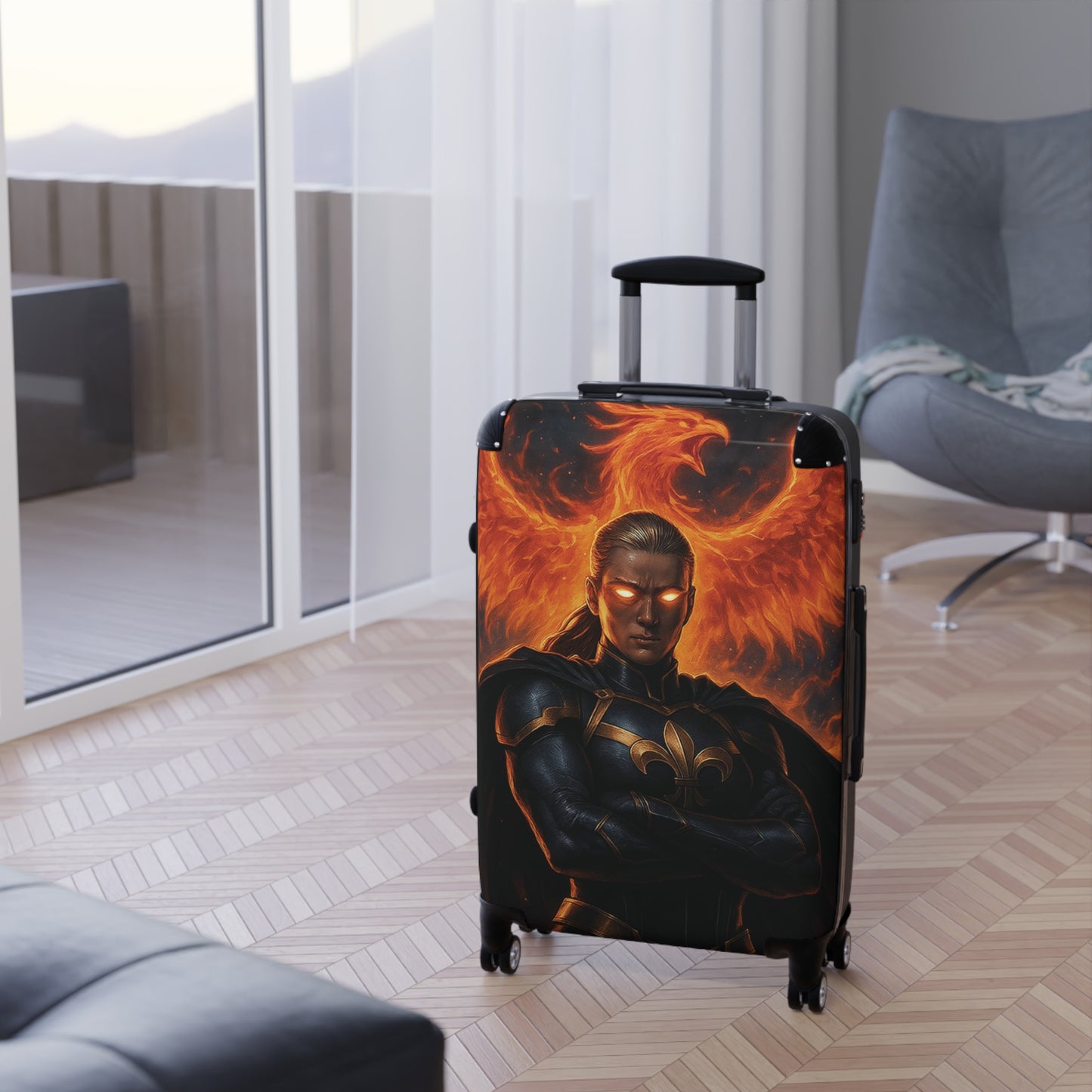 Fierce Fantasy Suitcase - Stylish Luggage for Travelers, Unique Travel Gear, Adventure Ready, Gift for Wanderlust