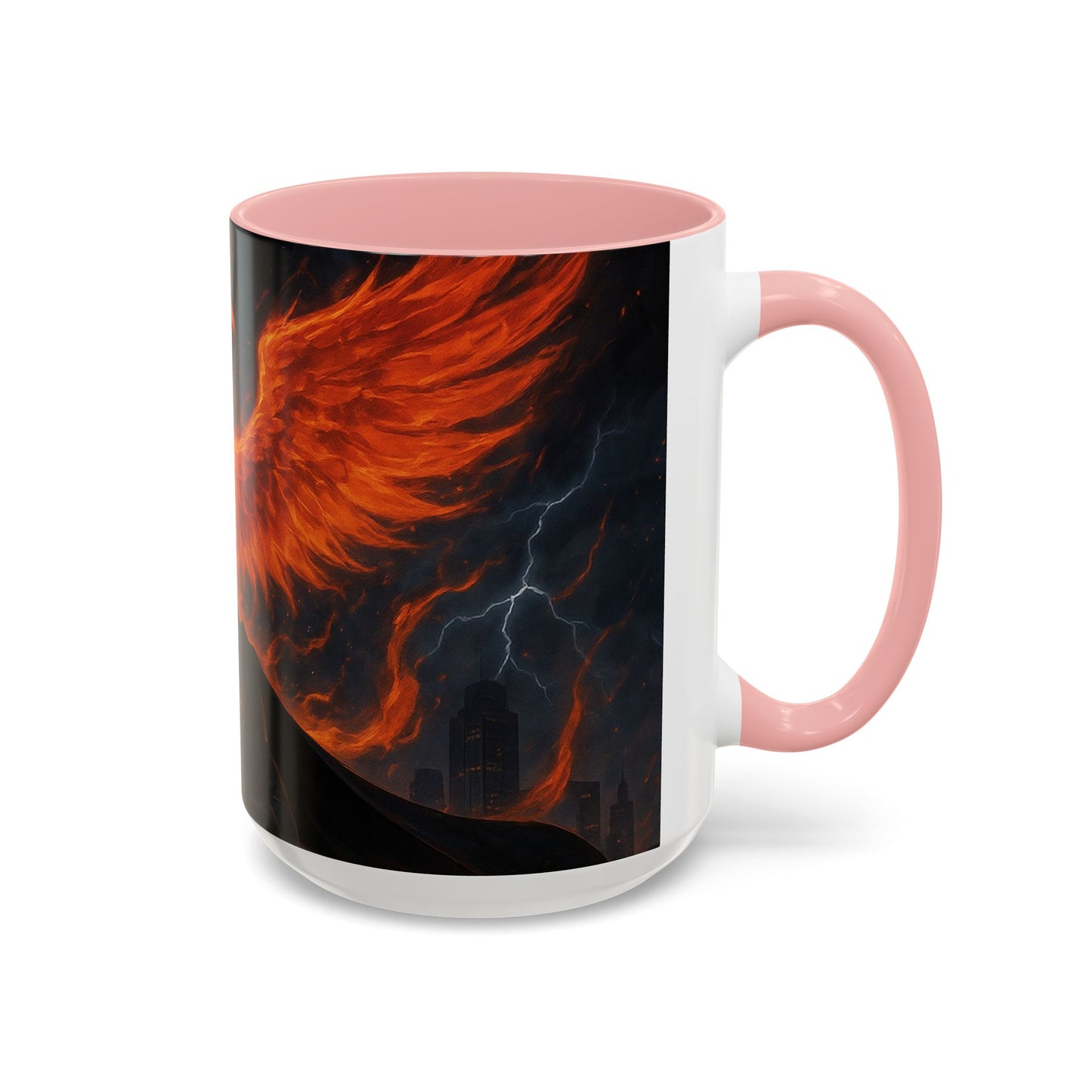 Mythical Phoenix Accent Coffee Mug, Fantasy Gift, Hot Beverage Cup, Cozy Home Decor, Unique Gift for Her