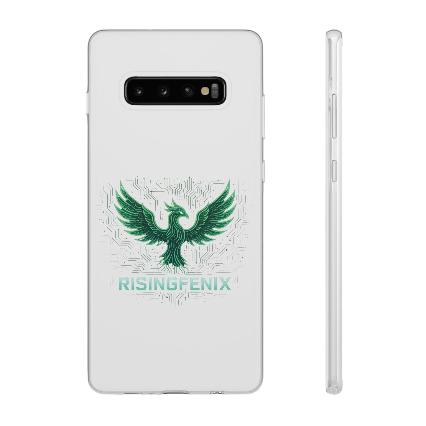 Phoenix Rising Flexi Case, Stylish Phone Cover, Trendy Tech Accessory, Gift for Tech Lovers, Unique Protector