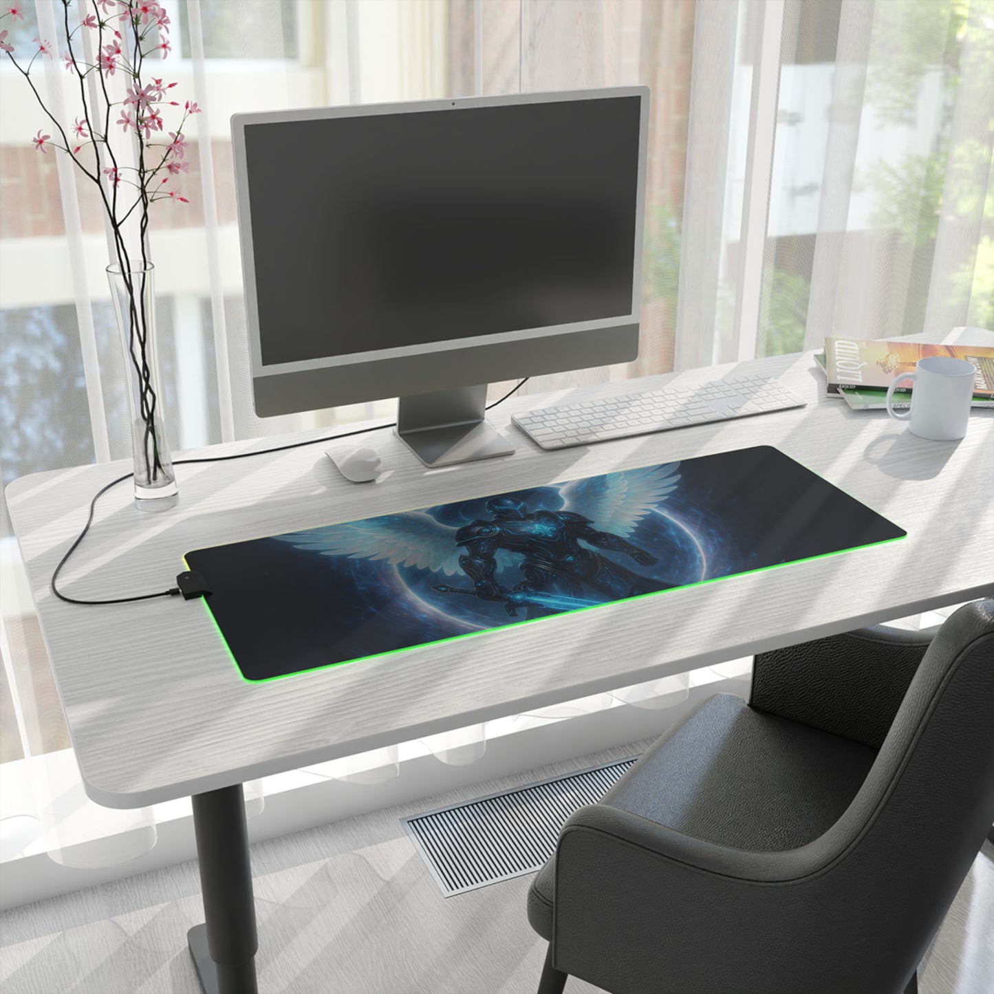 Illuminated Gaming Mouse Pad - RGB LED Desk Mat, Gamer Gift, Desk Decor, Video Game Accessories, Unique Office Supplies