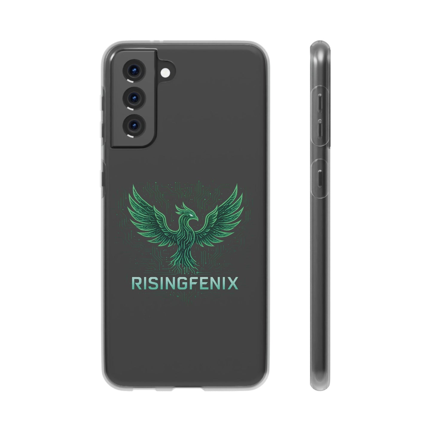 Phoenix Rising Flexi Case, Stylish Phone Cover, Trendy Tech Accessory, Gift for Tech Lovers, Unique Protector