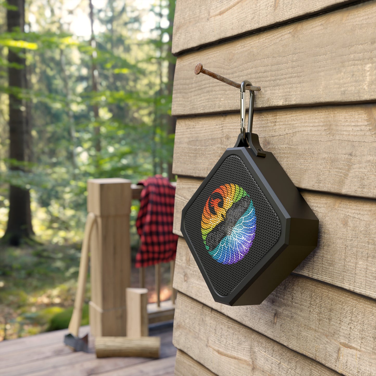 Outdoor Bluetooth Speaker with Rainbow Phoenix Design | Portable Wireless Speaker, Camping Gear, Beach Speaker, Hiking Gift, Music [...]
