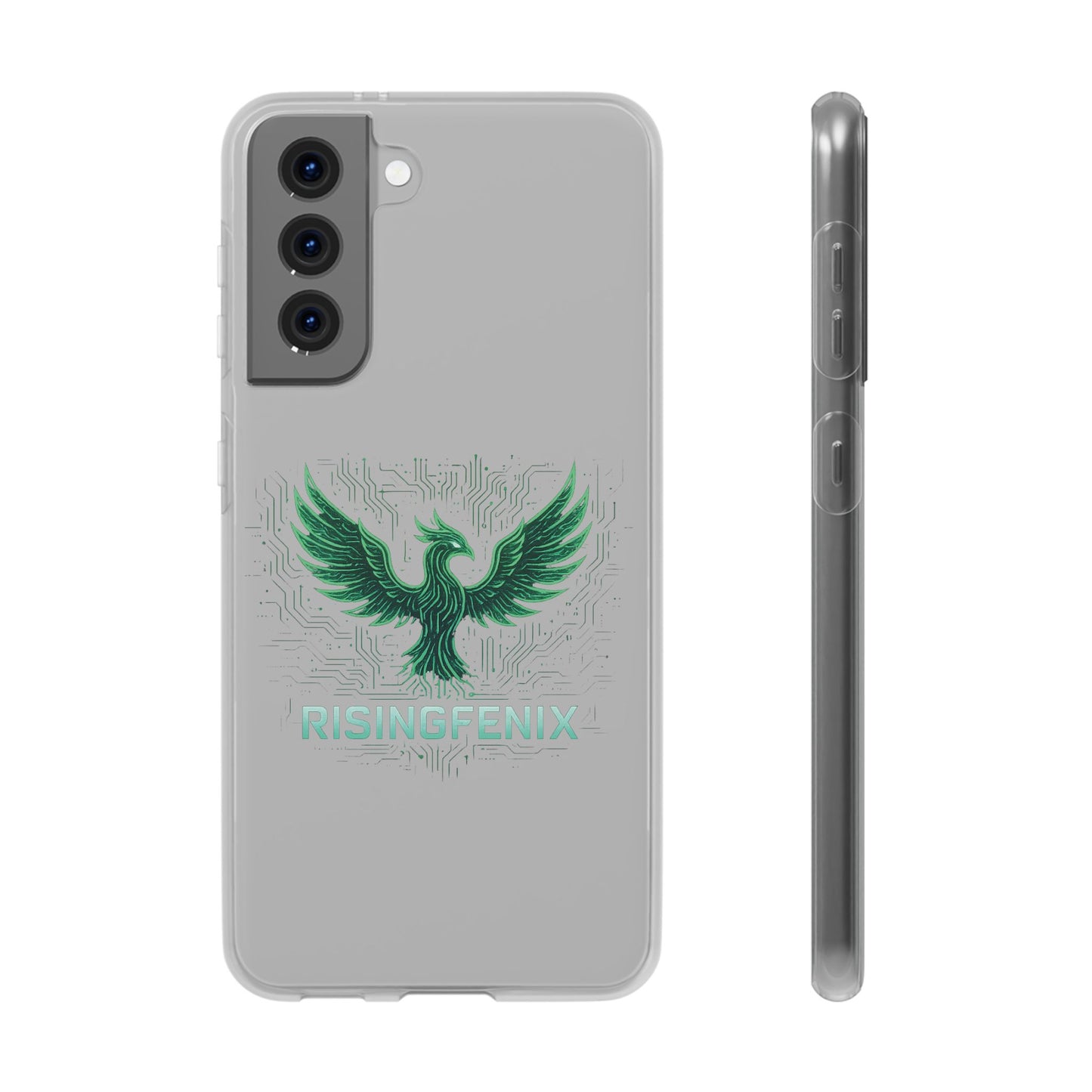 Phoenix Rising Flexi Case, Stylish Phone Cover, Trendy Tech Accessory, Gift for Tech Lovers, Unique Protector