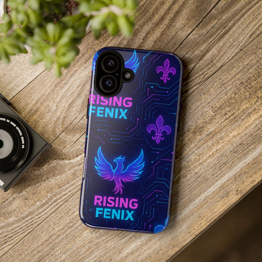 Neon Phoenix Phone Case - Rising Fenix Design, Tough Phone Case, Vibrant Protection, Gift for Her, Unique Phone Accessories
