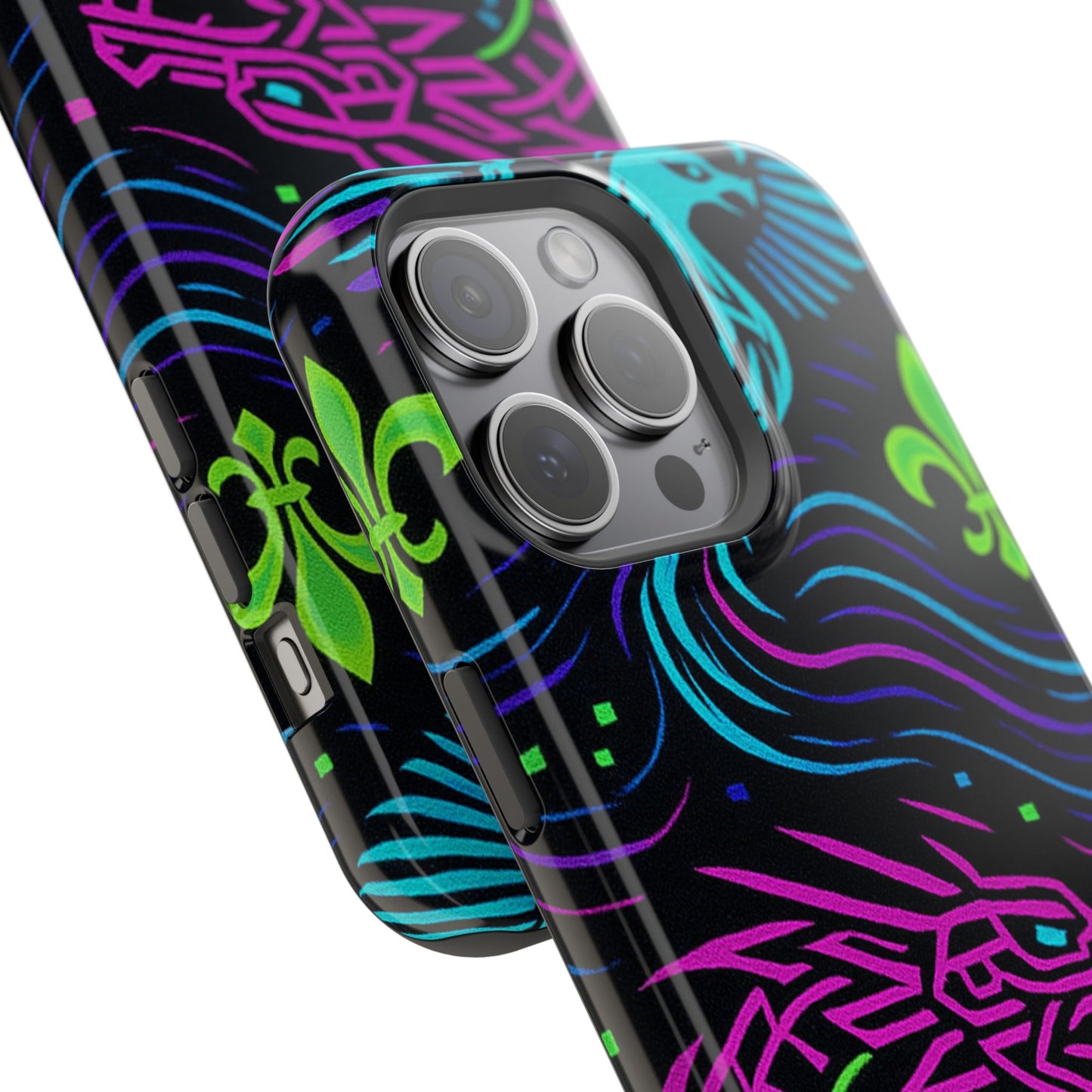 Dynamic Dragon Magnetic Phone Case | Colorful Floral Design | Gift for Gamers, Fantasy Lovers, Halloween, Unique Accessories