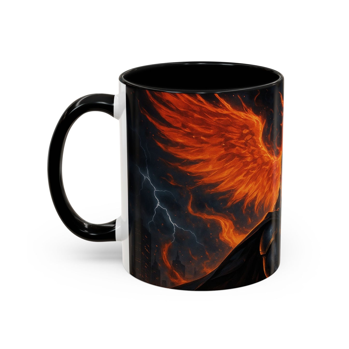 Mythical Phoenix Accent Coffee Mug, Fantasy Gift, Hot Beverage Cup, Cozy Home Decor, Unique Gift for Her