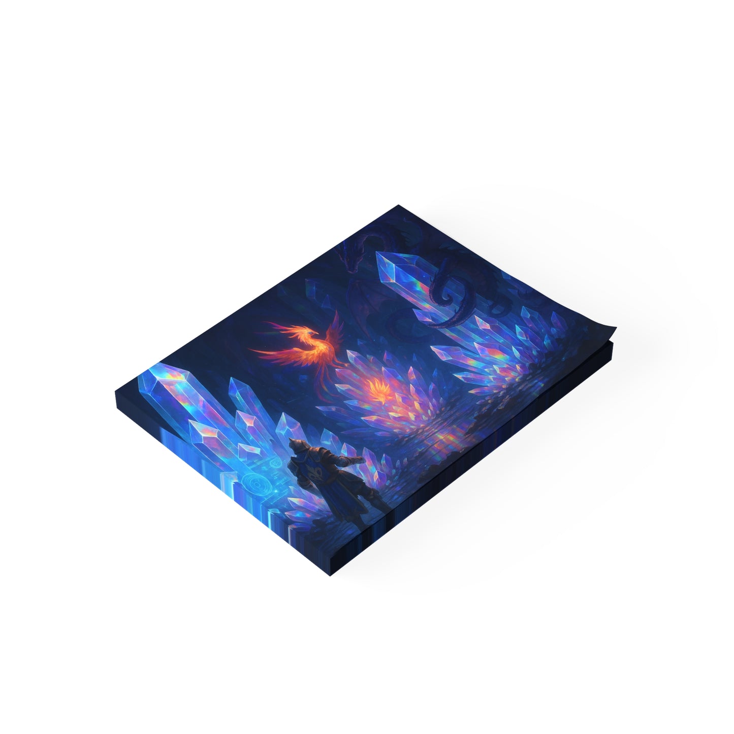 Fantasy Crystal-Themed Post-it® Note Pads, Sticky Notes, Office Supplies, Gift for Gamers, Fantasy Decor, Notepads for Organizing