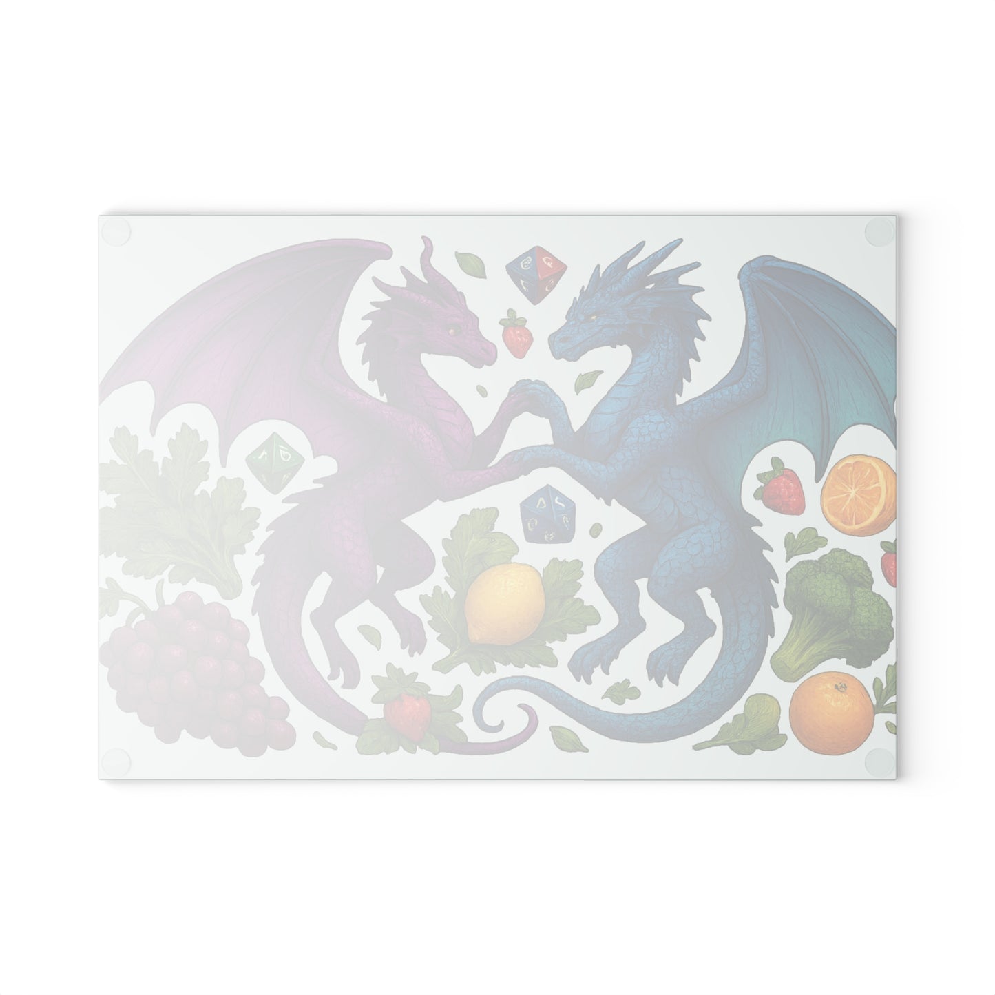 Fantasy Dragon Glass Cutting Board - Ideal Gift for Chefs, Gamers, Art Lovers, Housewarming, Kitchen Decor