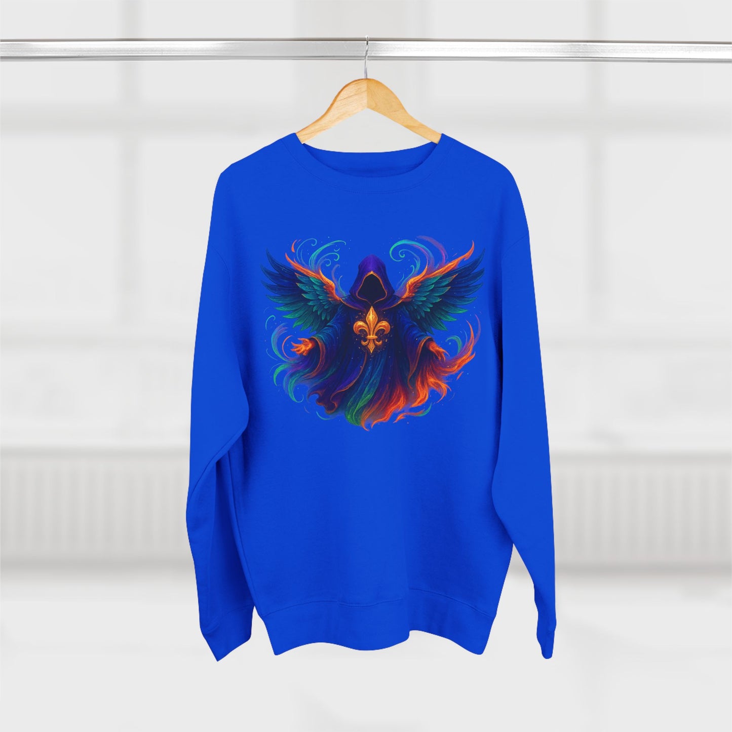 Mystical Angel Sweatshirt - Cozy Apparel, Unisex Crewneck, Spiritual Gift, Boho Style, Unique Graphic Design