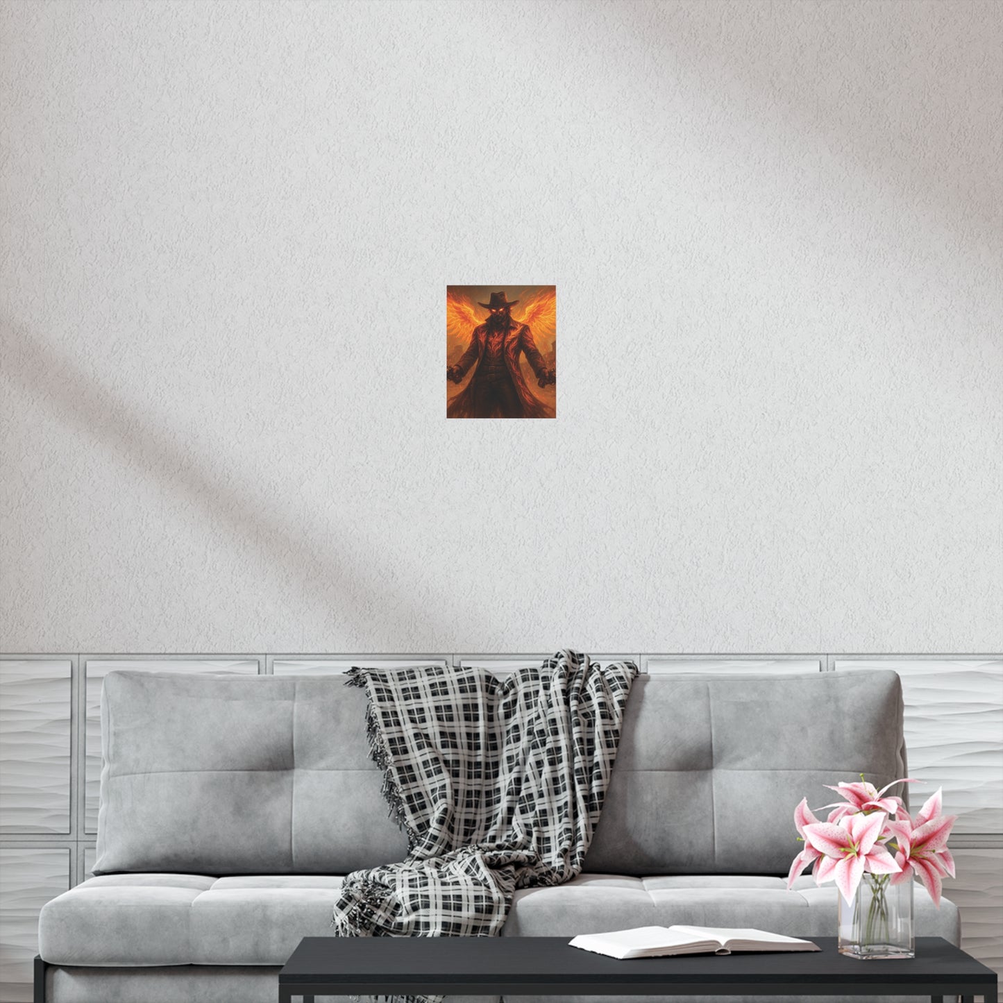 Fiery Angel Uncoated Poster, Wall Art Decor, Gothic Decor, Gift for Fantasy Lovers, Unique Home Decoration