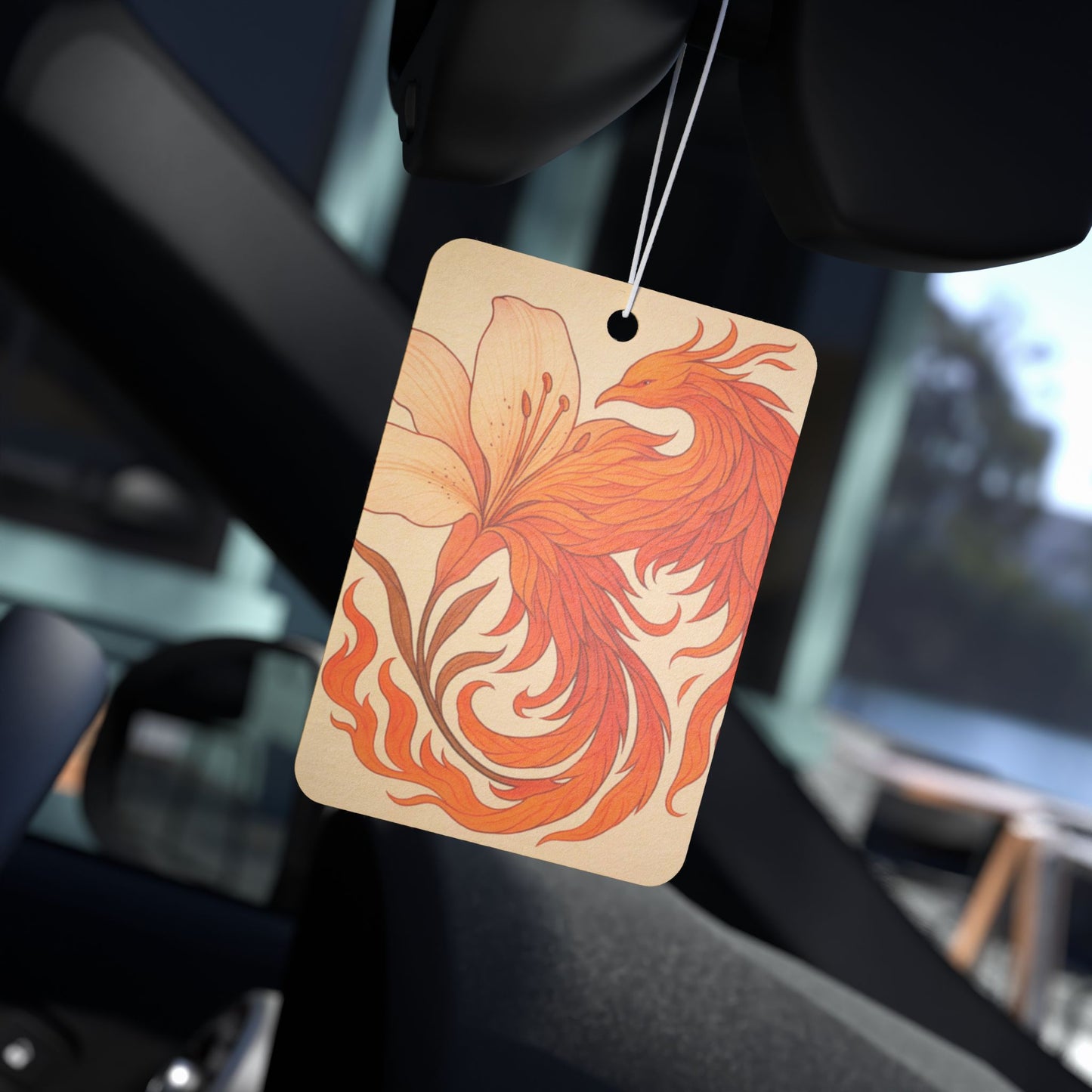 Phoenix Blossom Car Air Freshener, Aromatic Car Décor, Unique Gift for Teens, Home Fragrance, Road Trip Essentials