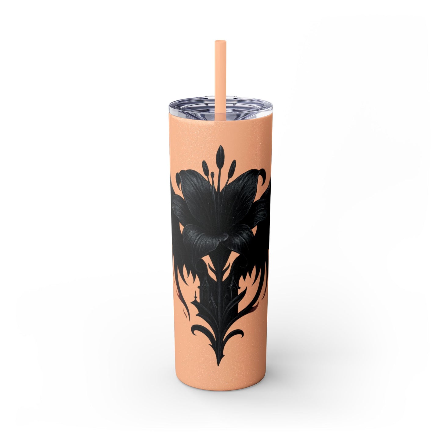 Elegant Black Floral Skinny Tumbler with Straw | Stylish Drinkware | Gift for Her, Travel Mug, Coffee Cup, Stylish Water Bottle, [...]