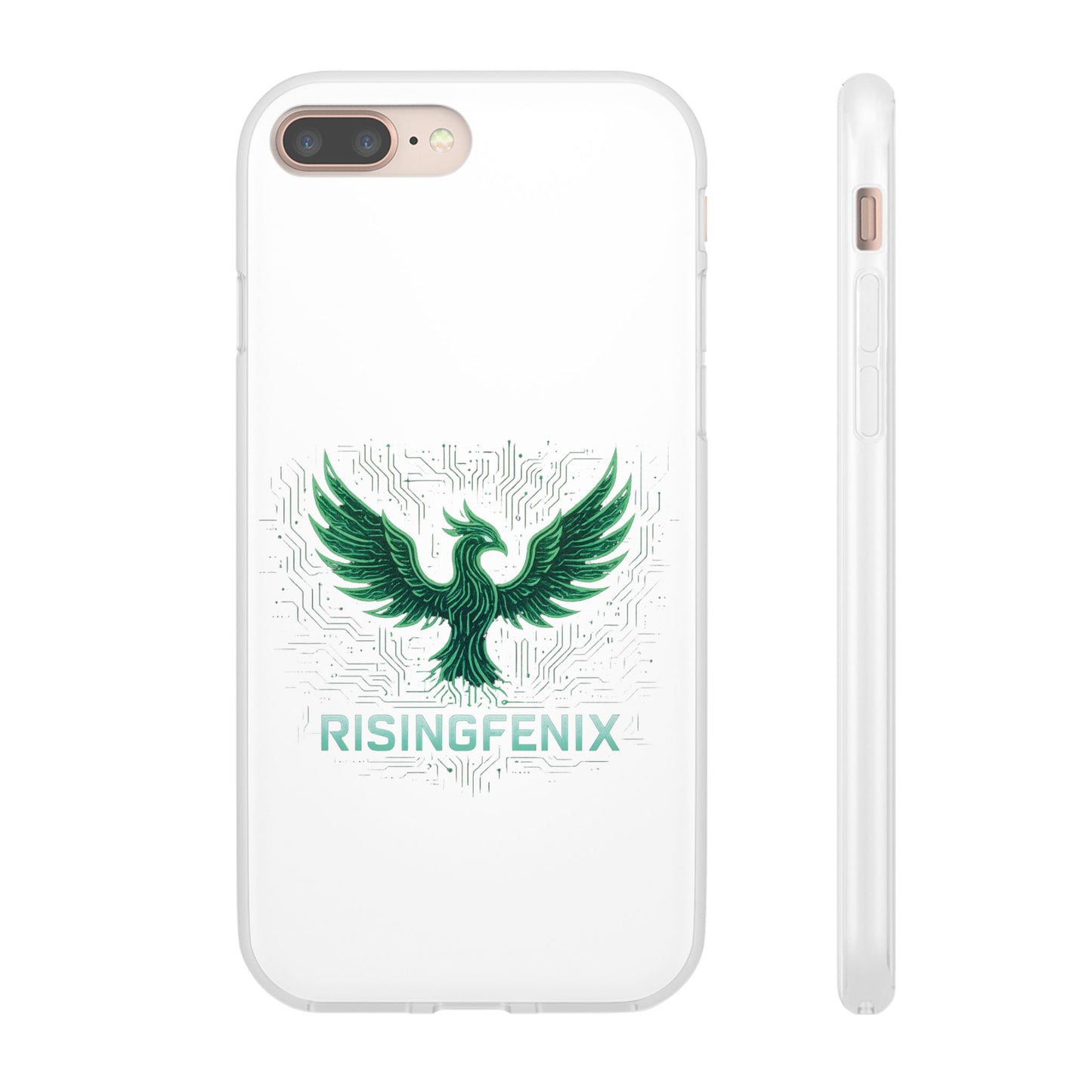 Phoenix Rising Flexi Case, Stylish Phone Cover, Trendy Tech Accessory, Gift for Tech Lovers, Unique Protector