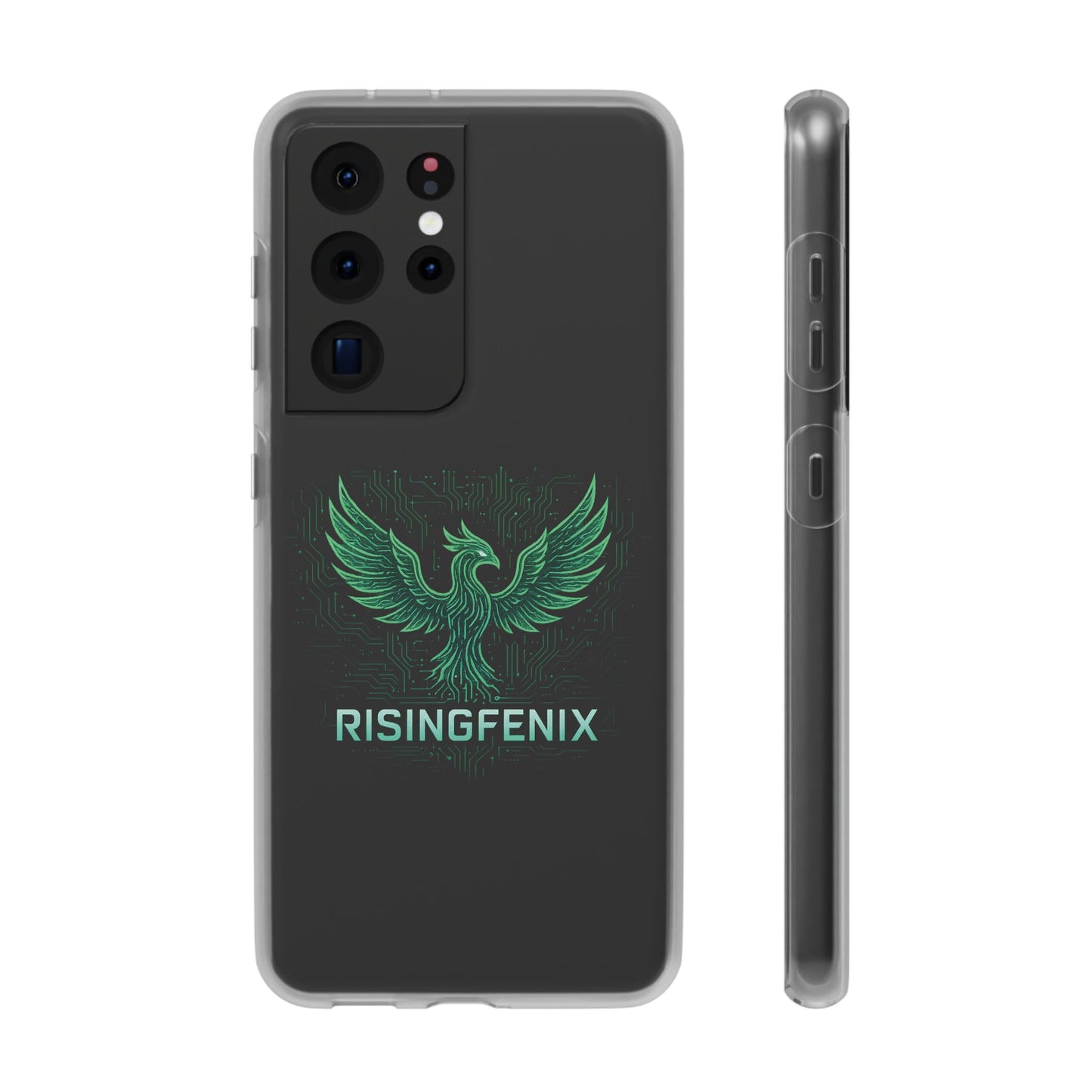 Phoenix Rising Flexi Case, Stylish Phone Cover, Trendy Tech Accessory, Gift for Tech Lovers, Unique Protector