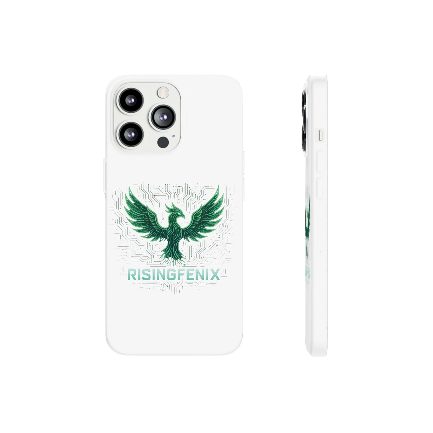 Phoenix Rising Flexi Case, Stylish Phone Cover, Trendy Tech Accessory, Gift for Tech Lovers, Unique Protector