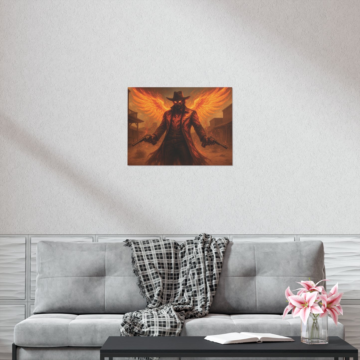 Fiery Angel Uncoated Poster, Wall Art Decor, Gothic Decor, Gift for Fantasy Lovers, Unique Home Decoration