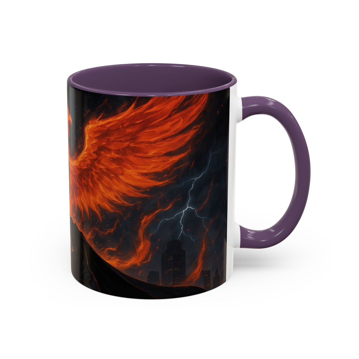 Mythical Phoenix Accent Coffee Mug, Fantasy Gift, Hot Beverage Cup, Cozy Home Decor, Unique Gift for Her