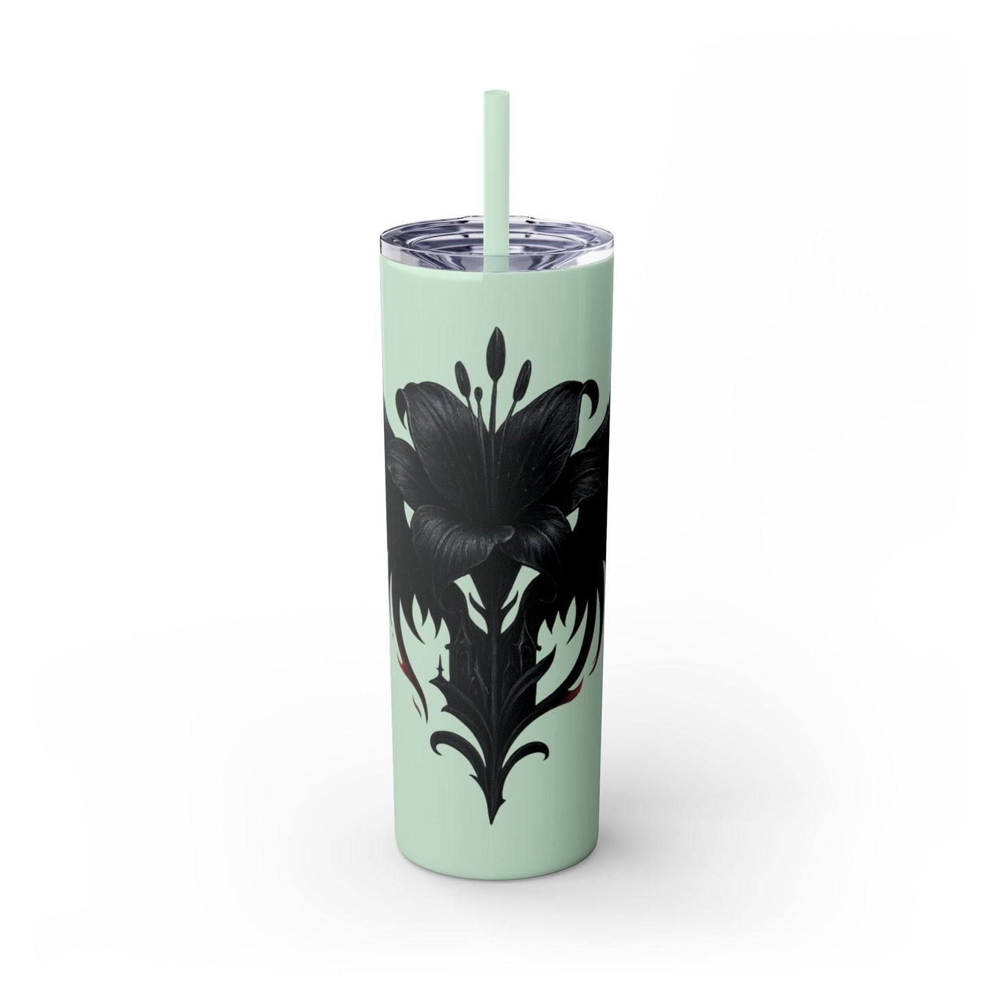 Elegant Black Floral Skinny Tumbler with Straw | Stylish Drinkware | Gift for Her, Travel Mug, Coffee Cup, Stylish Water Bottle, [...]