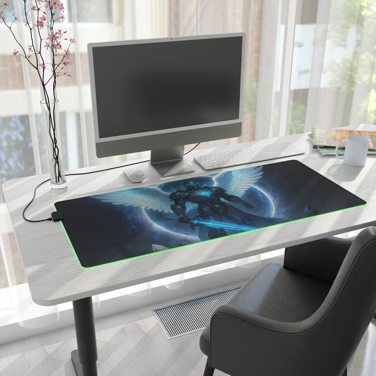 Illuminated Gaming Mouse Pad - RGB LED Desk Mat, Gamer Gift, Desk Decor, Video Game Accessories, Unique Office Supplies