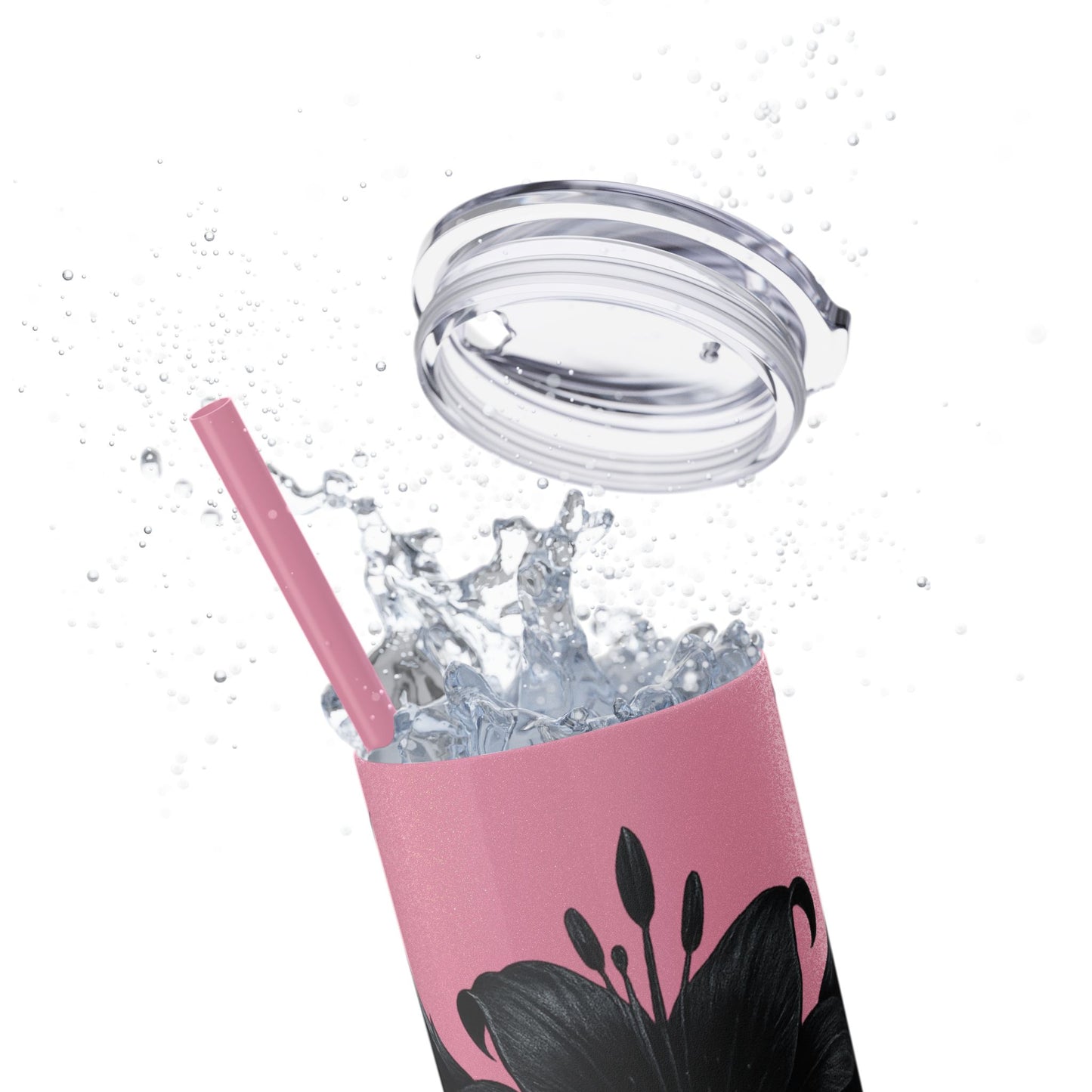 Elegant Black Floral Skinny Tumbler with Straw | Stylish Drinkware | Gift for Her, Travel Mug, Coffee Cup, Stylish Water Bottle, [...]