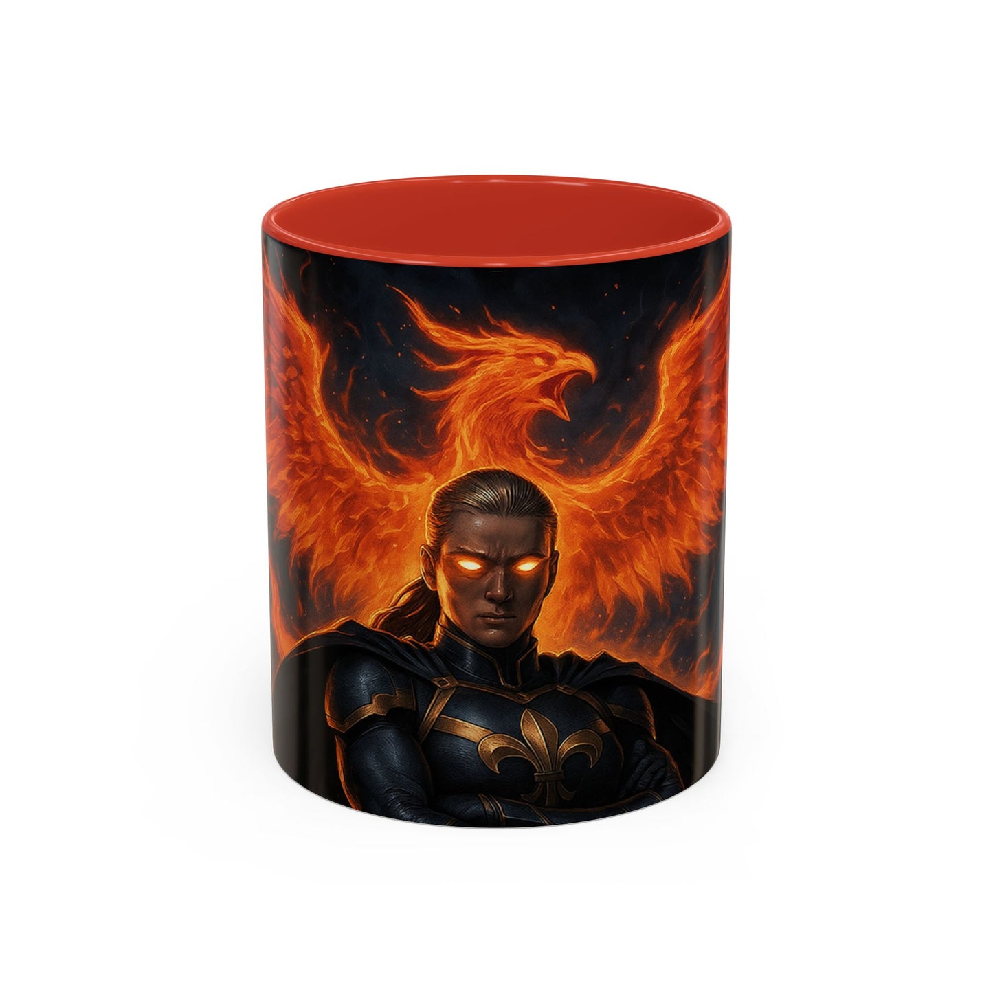 Mythical Phoenix Accent Coffee Mug, Fantasy Gift, Hot Beverage Cup, Cozy Home Decor, Unique Gift for Her