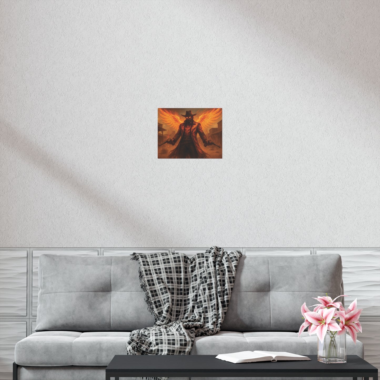 Fiery Angel Uncoated Poster, Wall Art Decor, Gothic Decor, Gift for Fantasy Lovers, Unique Home Decoration
