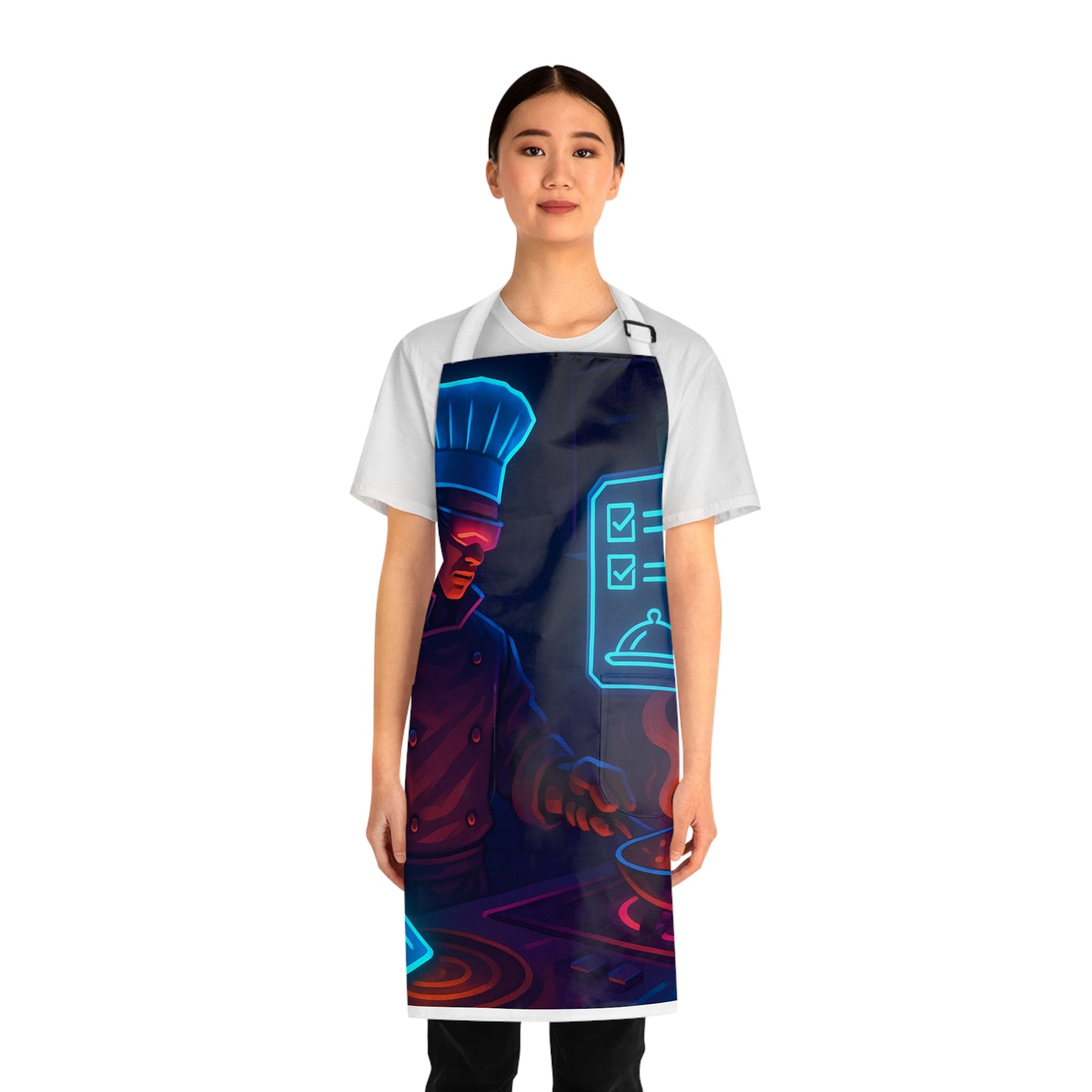 Neon Chef Apron - Vibrant Cooking Gift for Foodies, Personalized Culinary Apparel, BBQ, Kitchen, Baking, Chef Lovers