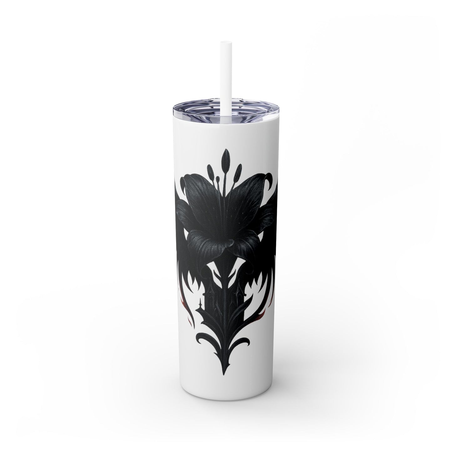 Elegant Black Floral Skinny Tumbler with Straw | Stylish Drinkware | Gift for Her, Travel Mug, Coffee Cup, Stylish Water Bottle, [...]