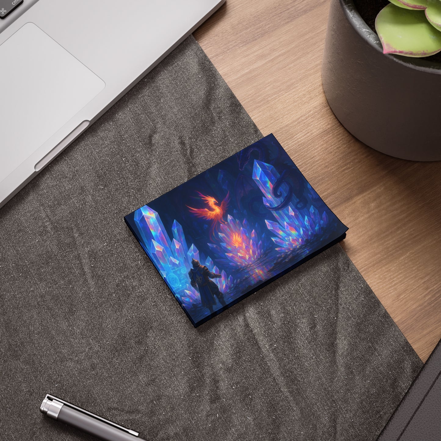 Fantasy Crystal-Themed Post-it® Note Pads, Sticky Notes, Office Supplies, Gift for Gamers, Fantasy Decor, Notepads for Organizing