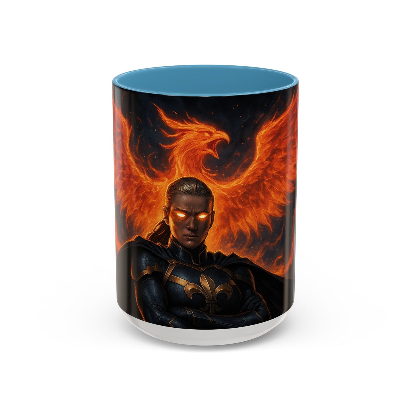 Mythical Phoenix Accent Coffee Mug, Fantasy Gift, Hot Beverage Cup, Cozy Home Decor, Unique Gift for Her