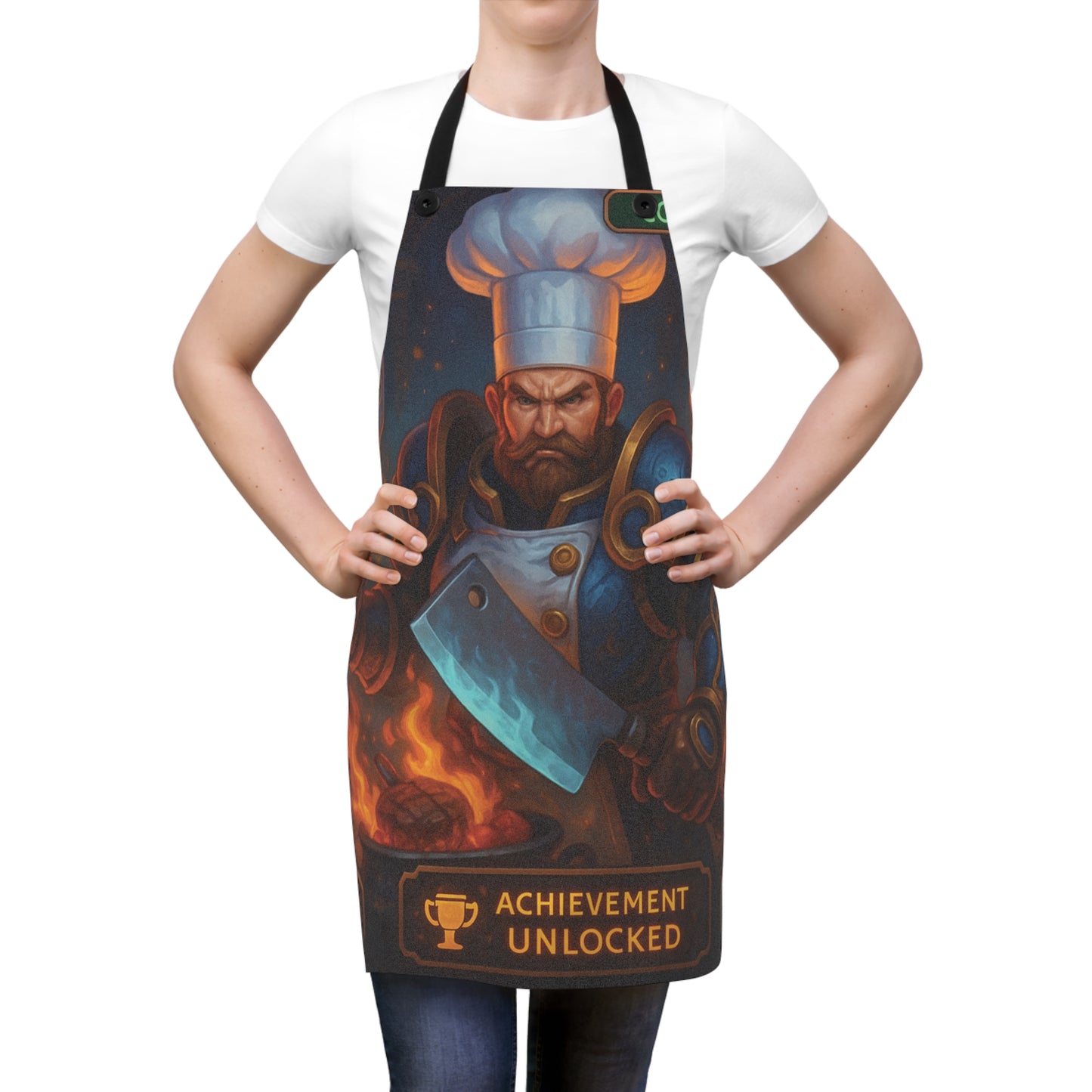 Epic Chef Apron | Cooking Gift for Gamers | BBQ, Baking, Achievement Unlocked, Fantasy Kitchenware, Unique Chef Apparel