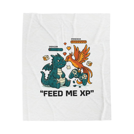 Feed Me XP Blanket | Crash Out meme, neon graffiti, meltdown aesthetic