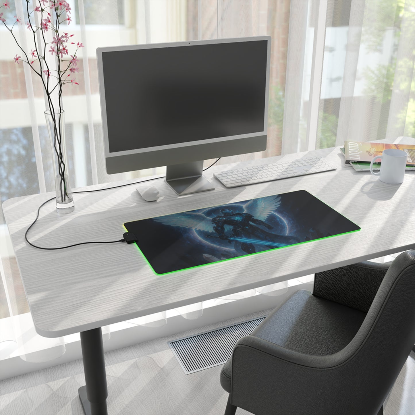 Illuminated Gaming Mouse Pad - RGB LED Desk Mat, Gamer Gift, Desk Decor, Video Game Accessories, Unique Office Supplies