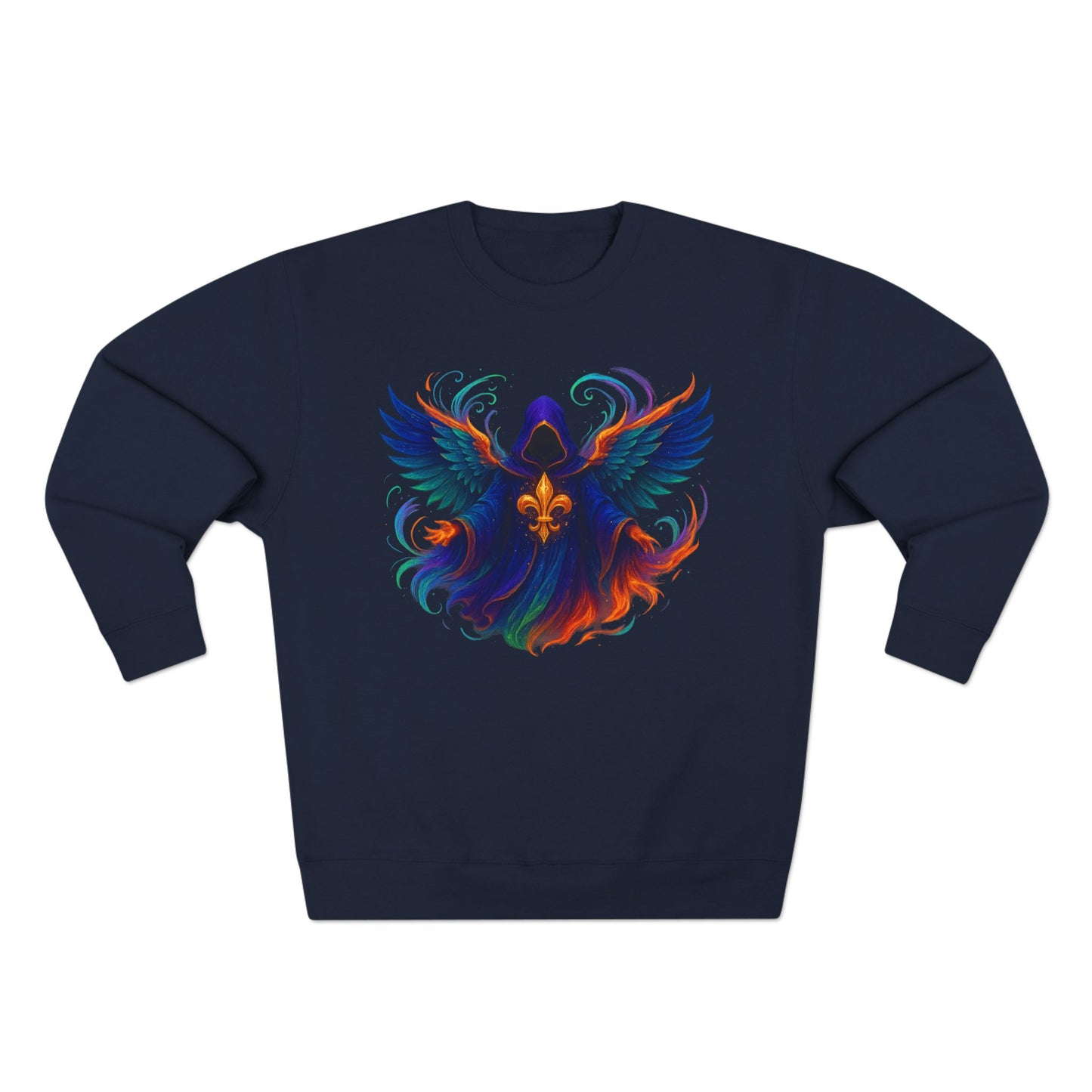 Mystical Angel Sweatshirt - Cozy Apparel, Unisex Crewneck, Spiritual Gift, Boho Style, Unique Graphic Design