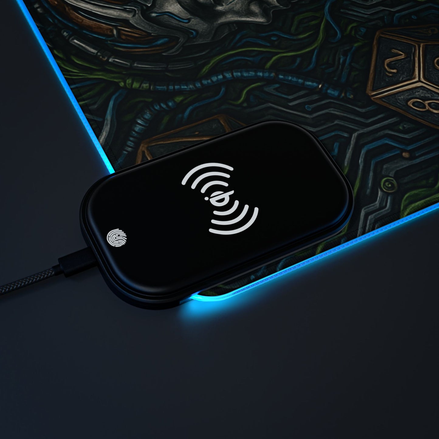 LED Gaming Mouse Pad - Futuristic Design with Wireless Charging, Desk Decor, Gamer Accessories, Gaming Setup, Gift for Gamers, Tech [...]