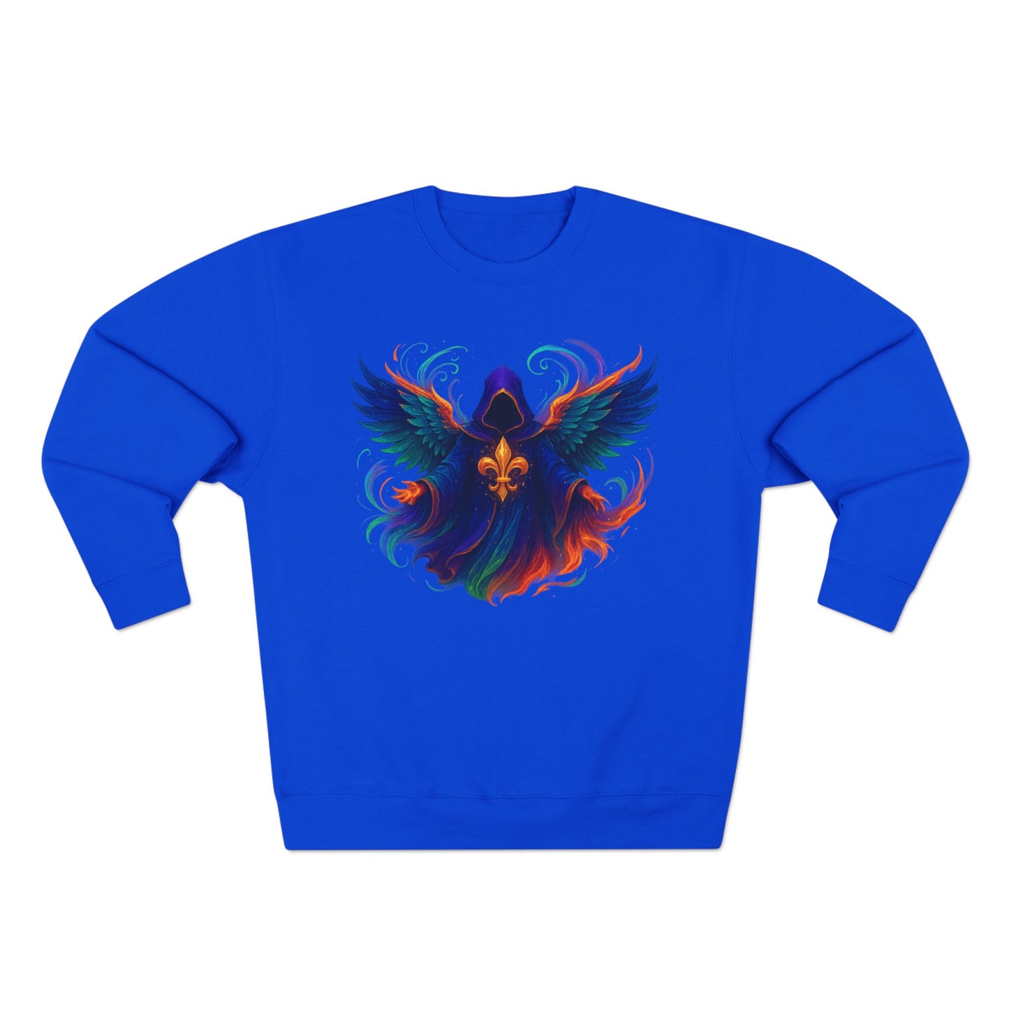 Mystical Angel Sweatshirt - Cozy Apparel, Unisex Crewneck, Spiritual Gift, Boho Style, Unique Graphic Design