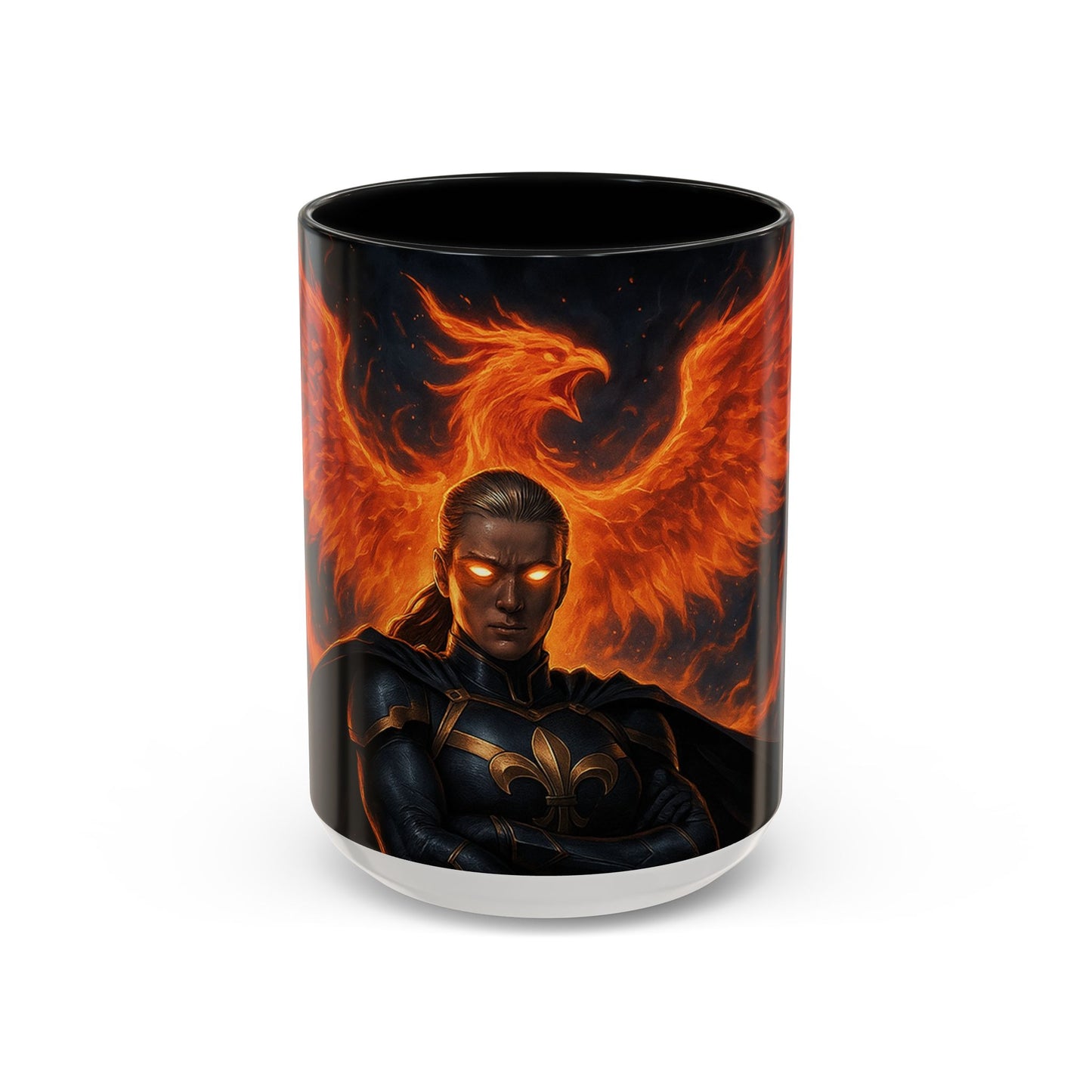 Mythical Phoenix Accent Coffee Mug, Fantasy Gift, Hot Beverage Cup, Cozy Home Decor, Unique Gift for Her