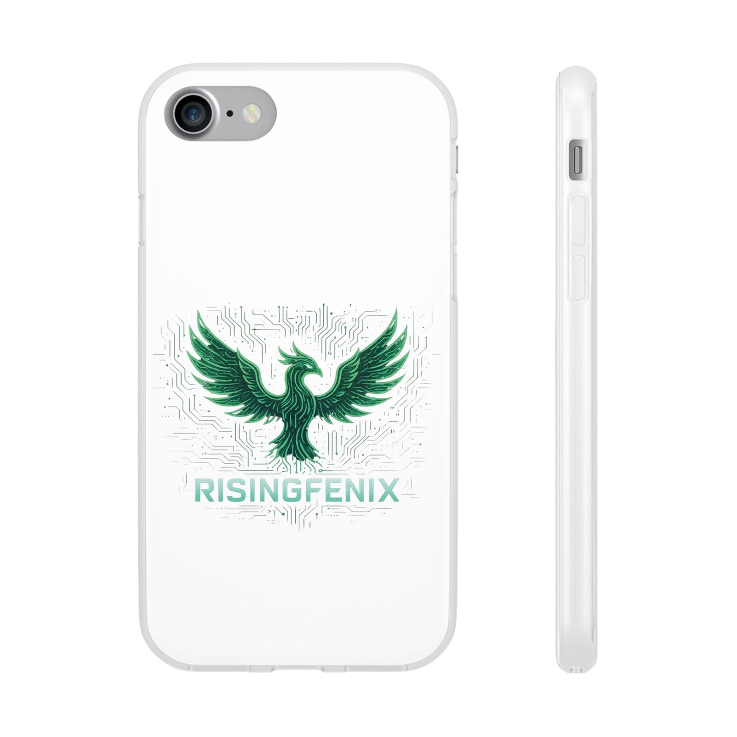 Phoenix Rising Flexi Case, Stylish Phone Cover, Trendy Tech Accessory, Gift for Tech Lovers, Unique Protector