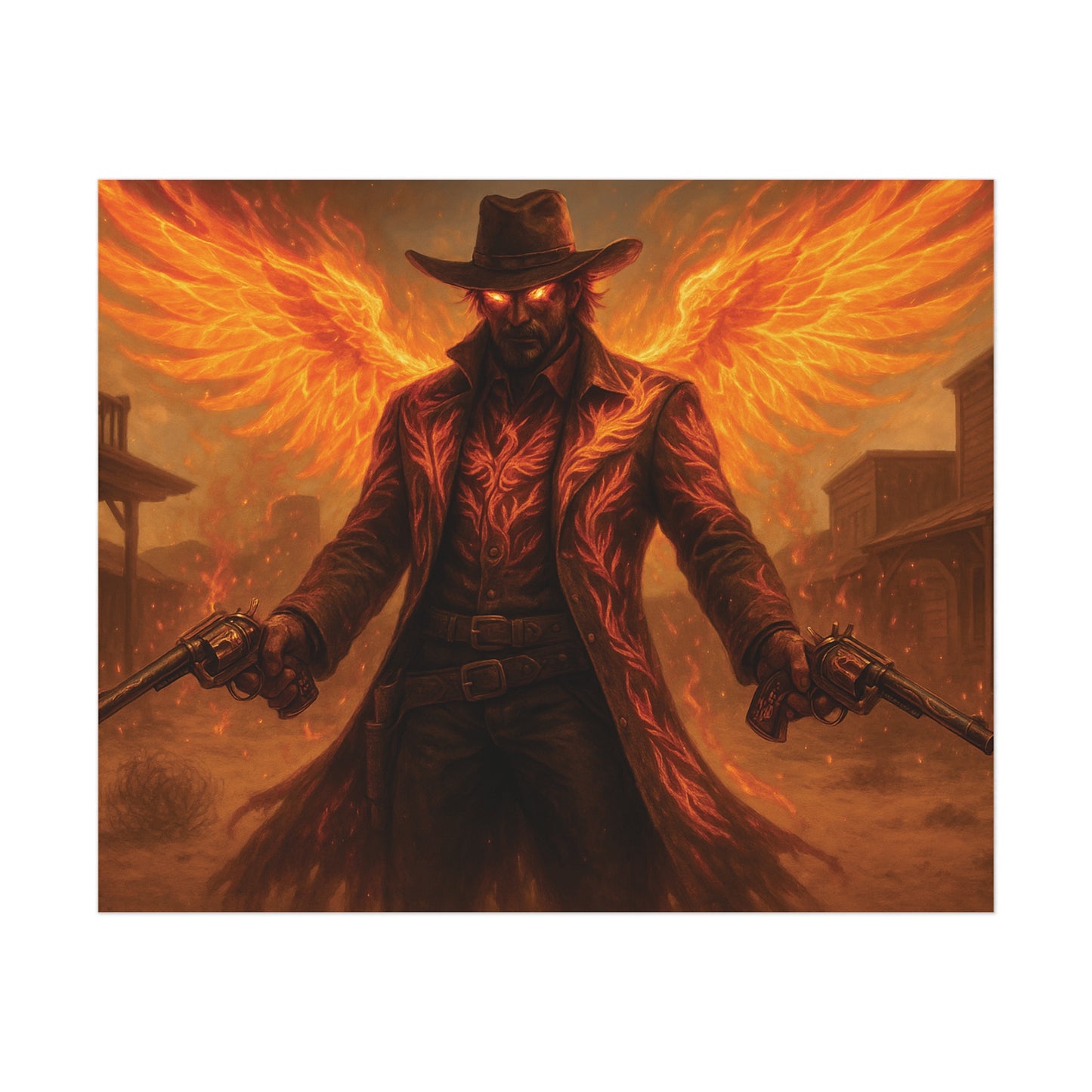 Fiery Angel Uncoated Poster, Wall Art Decor, Gothic Decor, Gift for Fantasy Lovers, Unique Home Decoration