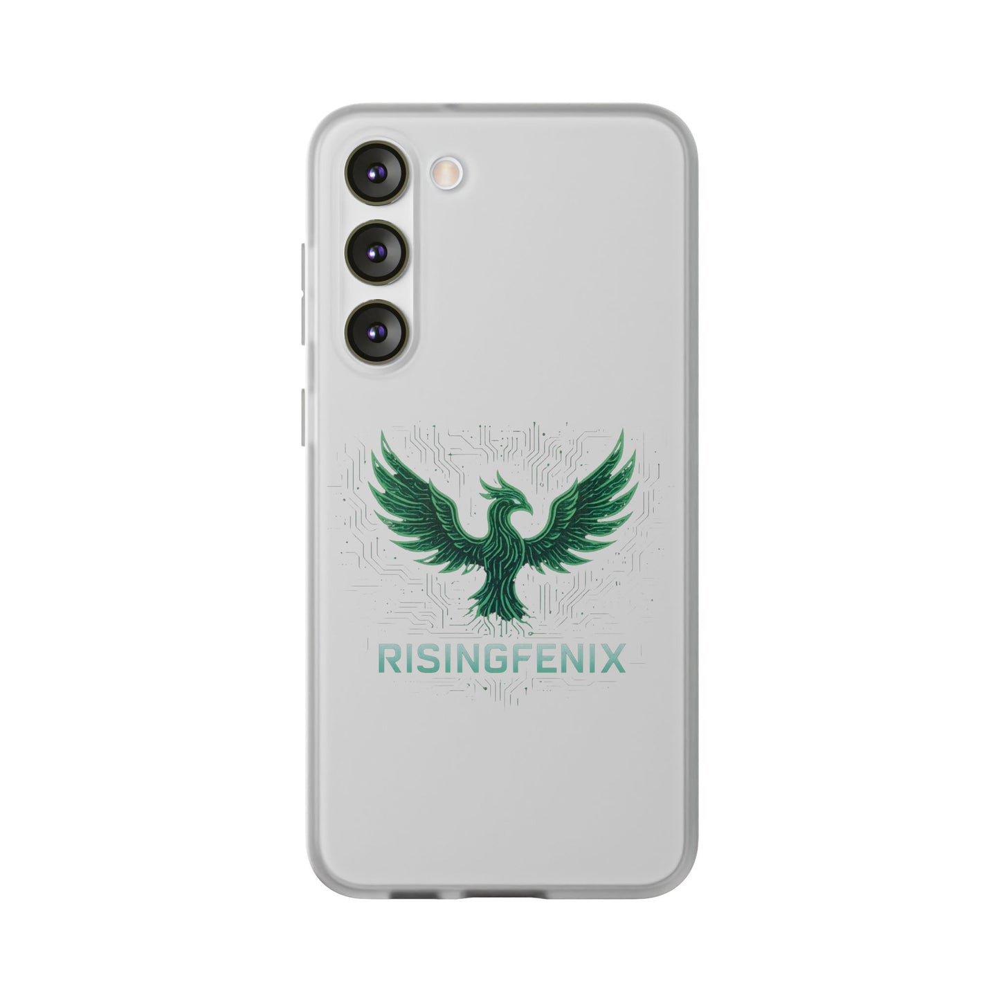 Phoenix Rising Flexi Case, Stylish Phone Cover, Trendy Tech Accessory, Gift for Tech Lovers, Unique Protector