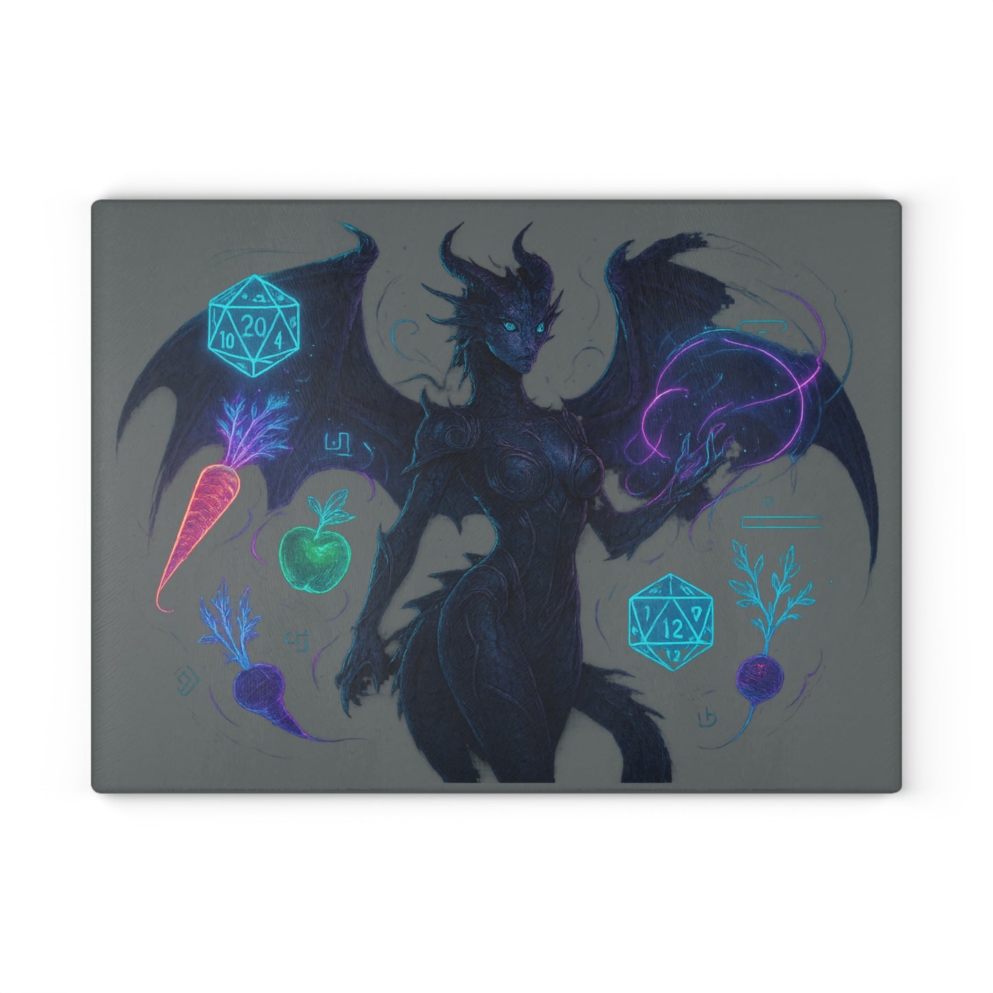 Whimsical Dragon Cutting Board, Fantasy Kitchen Decor, Culinary Gift for Gamers, Unique Kitchen Accessory, Ideal for Home Chefs