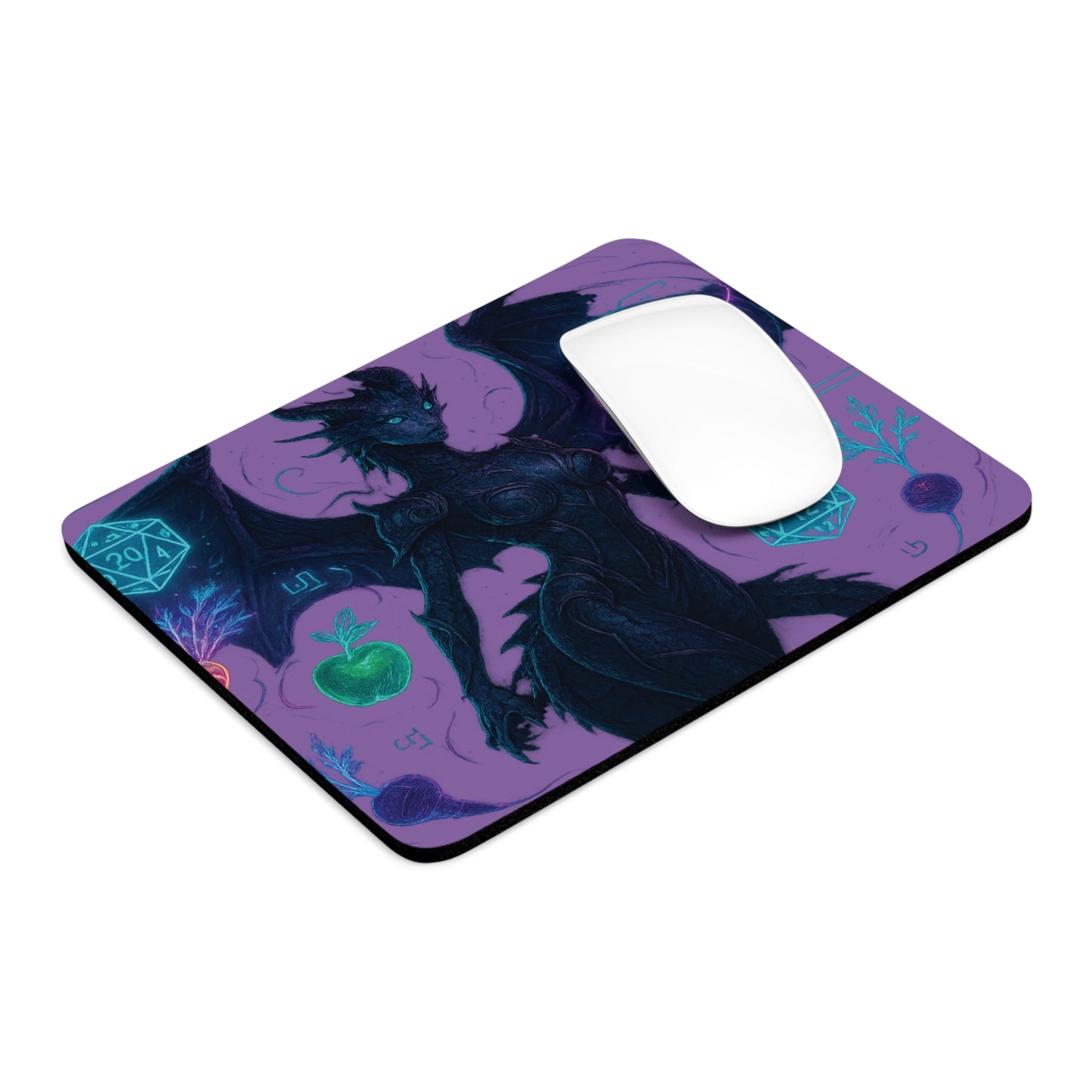Fantasy Dragon Themed Mouse Pad, Gaming Desk Accessory, Ideal for Gamers, Unique Gift for D&D Fans, Office Decor, Witchcraft Enthusiasts