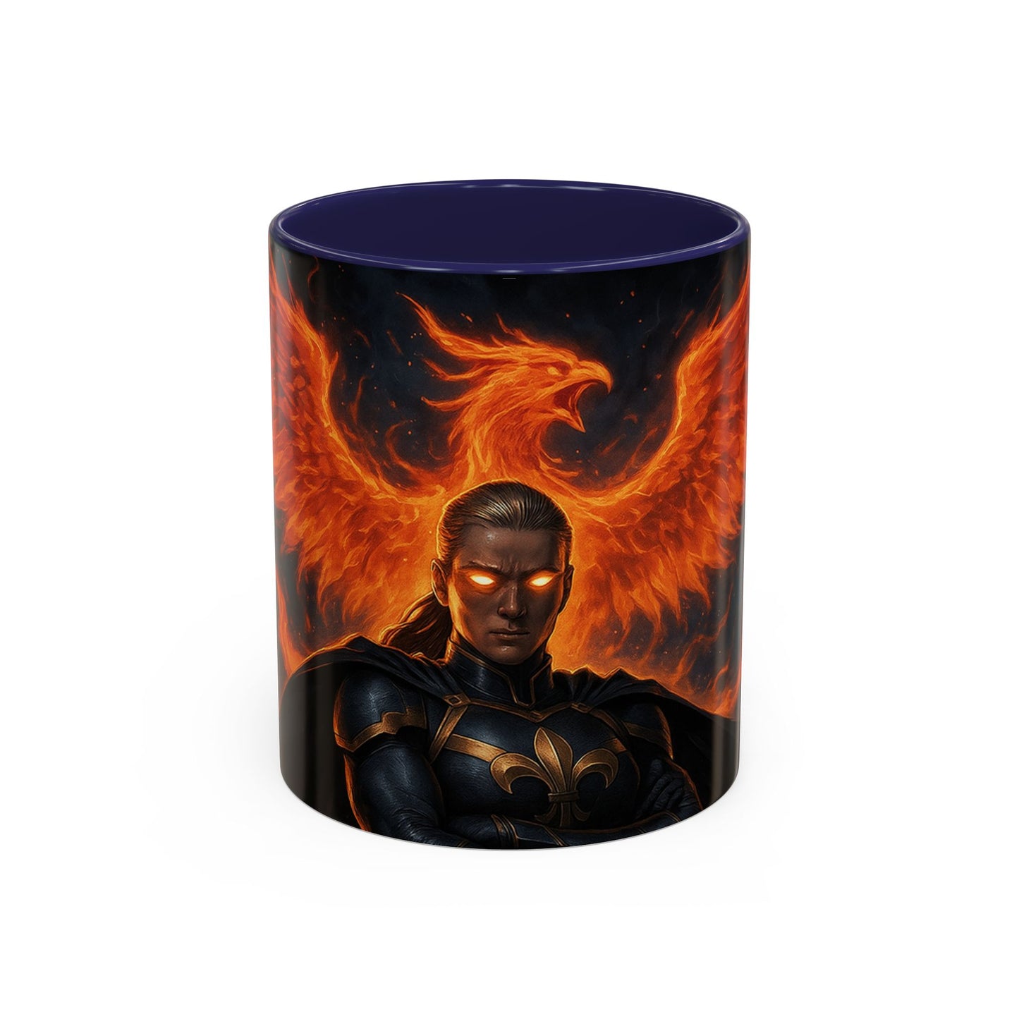 Mythical Phoenix Accent Coffee Mug, Fantasy Gift, Hot Beverage Cup, Cozy Home Decor, Unique Gift for Her