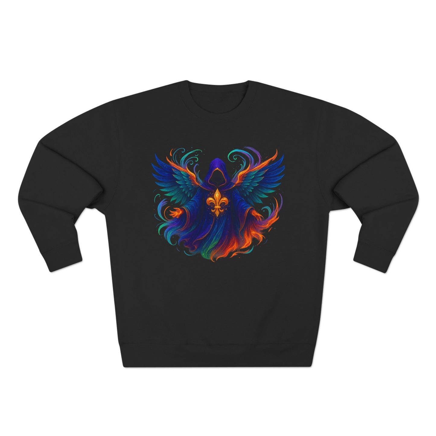 Mystical Angel Sweatshirt - Cozy Apparel, Unisex Crewneck, Spiritual Gift, Boho Style, Unique Graphic Design