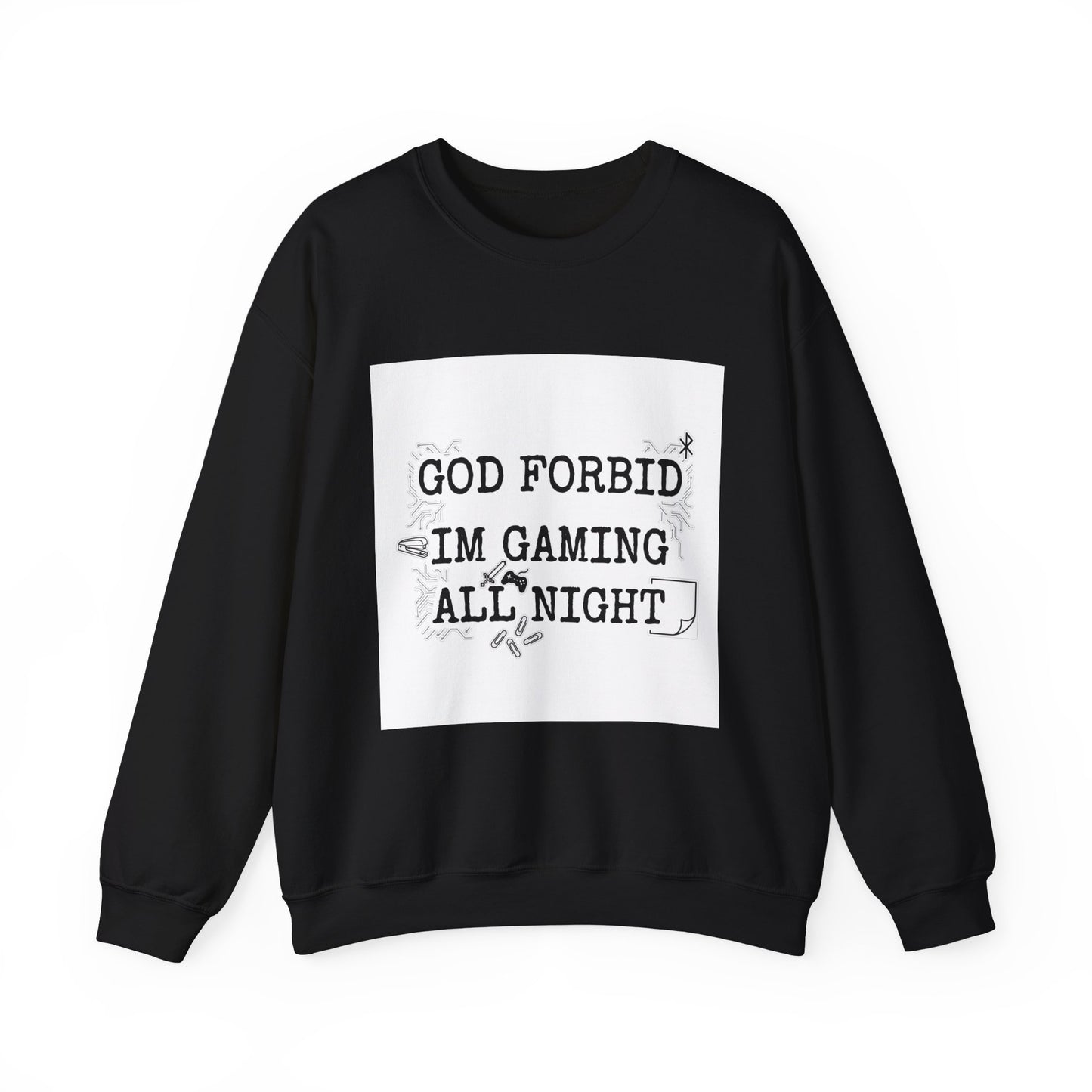God Forbid I'm Gaming All Night Sweatshirt | sarcastic shirt, 90s aesthetic humor