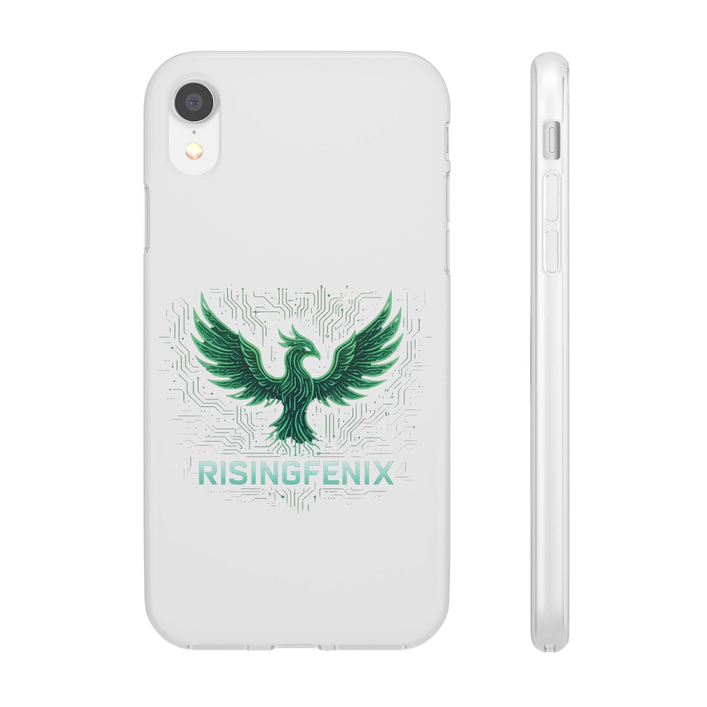 Phoenix Rising Flexi Case, Stylish Phone Cover, Trendy Tech Accessory, Gift for Tech Lovers, Unique Protector